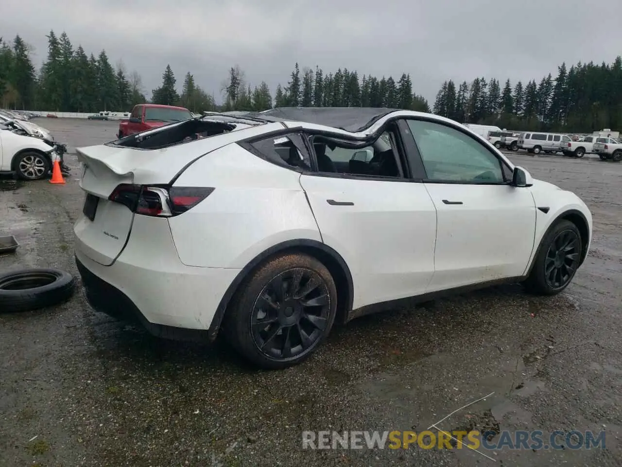 3 fotografías del automóvil dañado 5YJYGDEE1LF055587 TESLA MODEL Y 2020