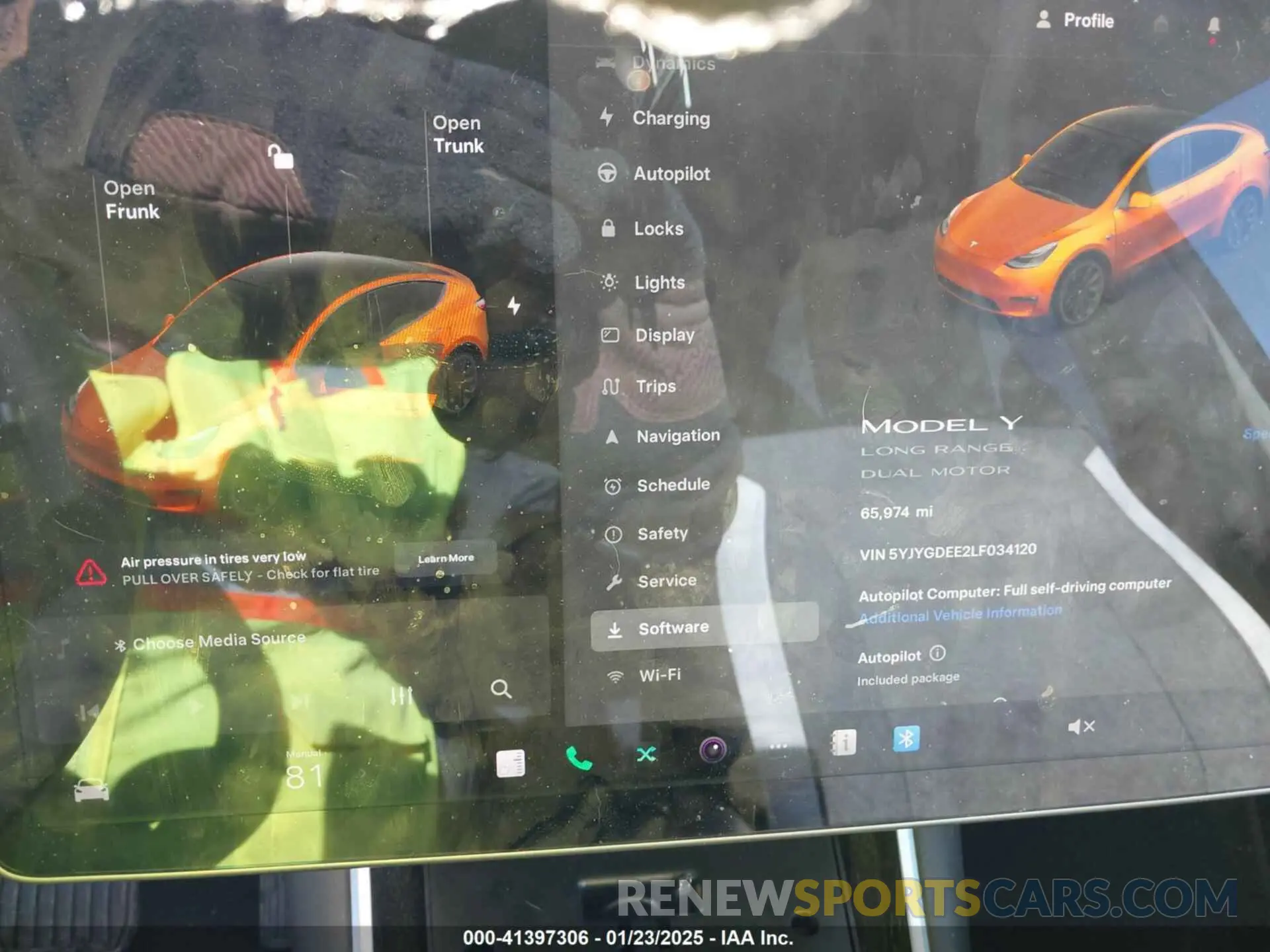 7 fotografías del automóvil dañado 5YJYGDEE2LF034120 TESLA MODEL Y 2020