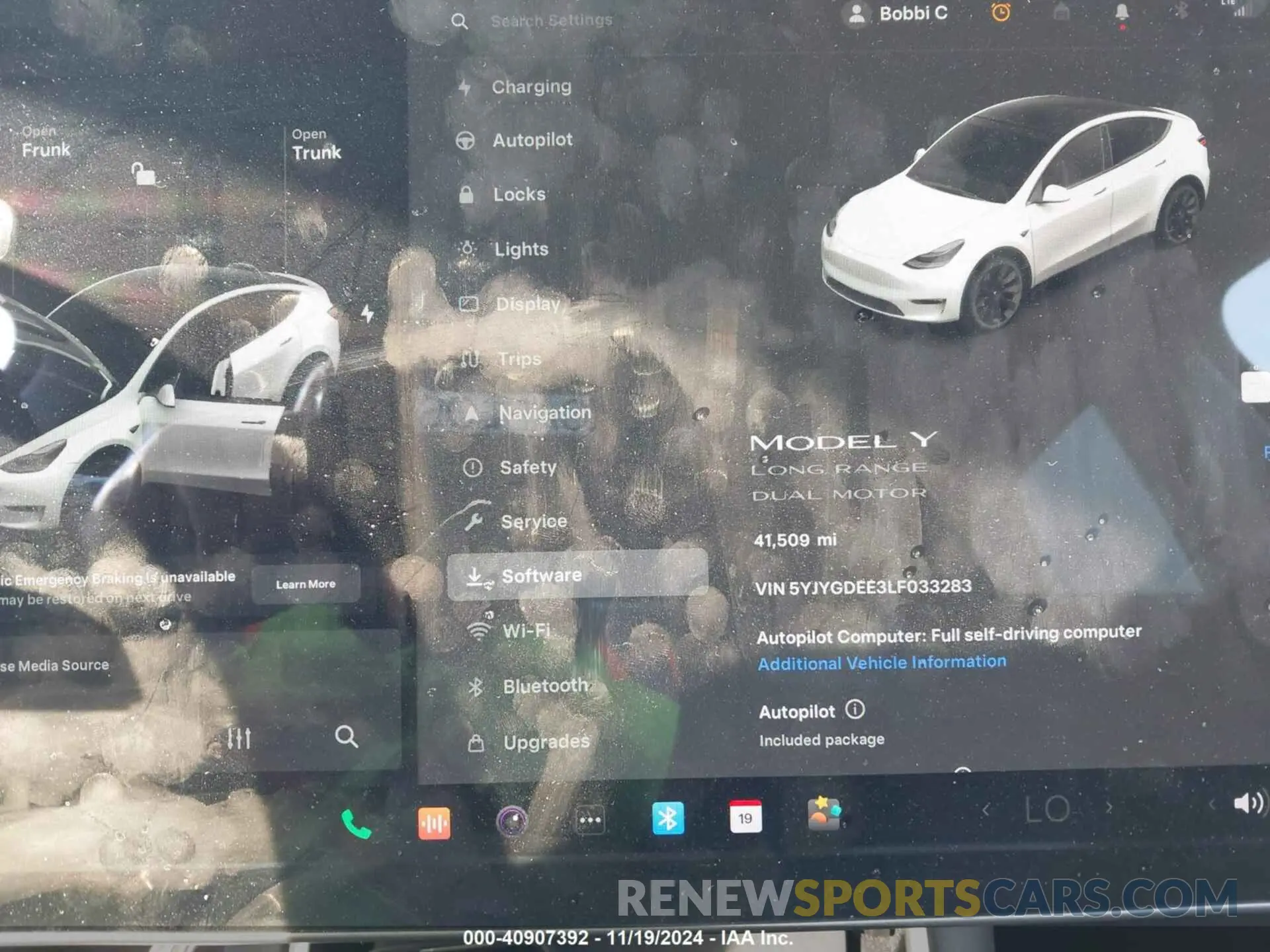 7 fotografías del automóvil dañado 5YJYGDEE3LF033283 TESLA MODEL Y 2020