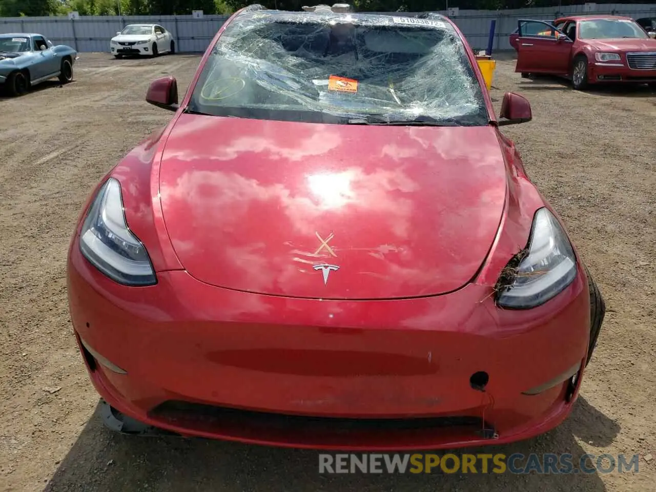 7 fotografías del automóvil dañado 5YJYGDEE4LF014743 TESLA MODEL Y 2020