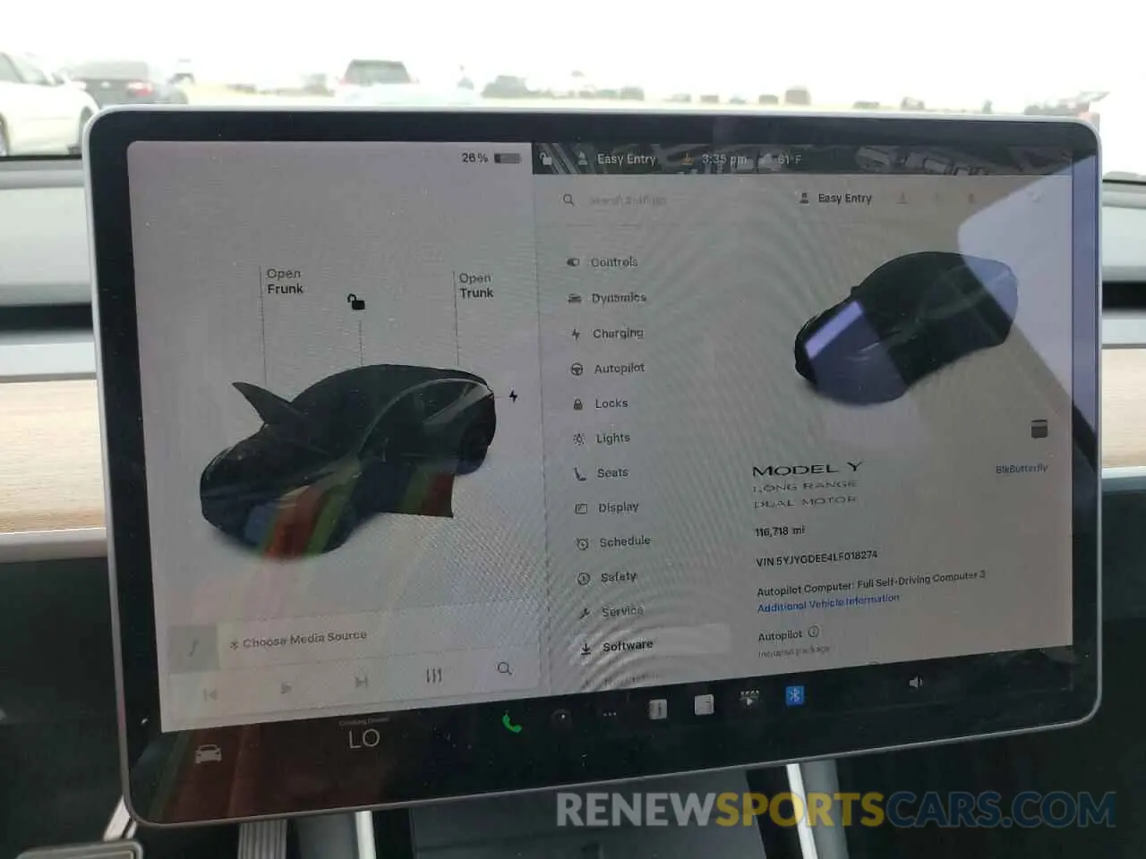 9 fotografías del automóvil dañado 5YJYGDEE4LF018274 TESLA MODEL Y 2020
