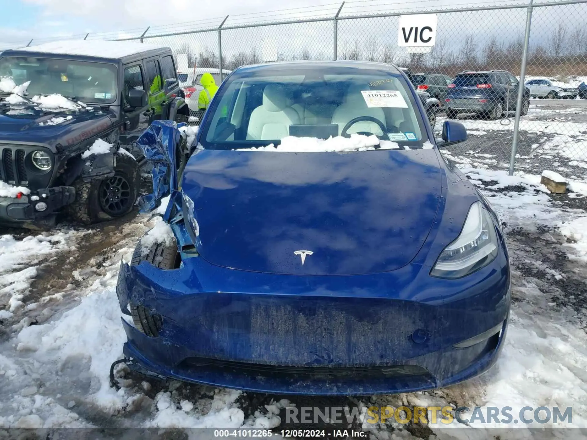 12 fotografías del automóvil dañado 5YJYGDEE4LF049377 TESLA MODEL Y 2020