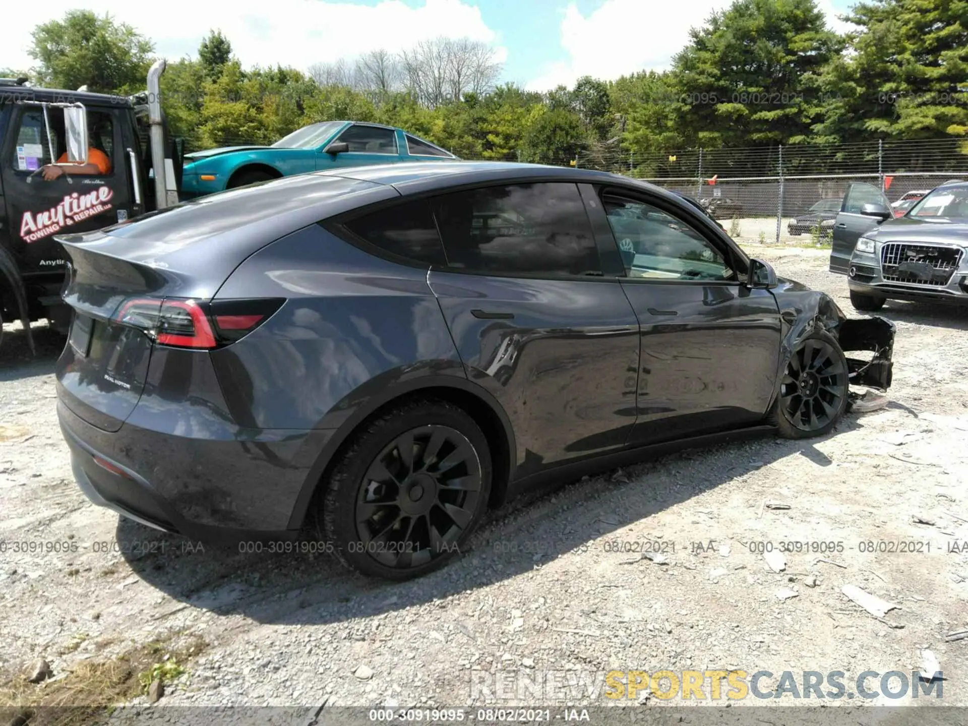 4 fotografías del automóvil dañado 5YJYGDEE5LF048562 TESLA MODEL Y 2020