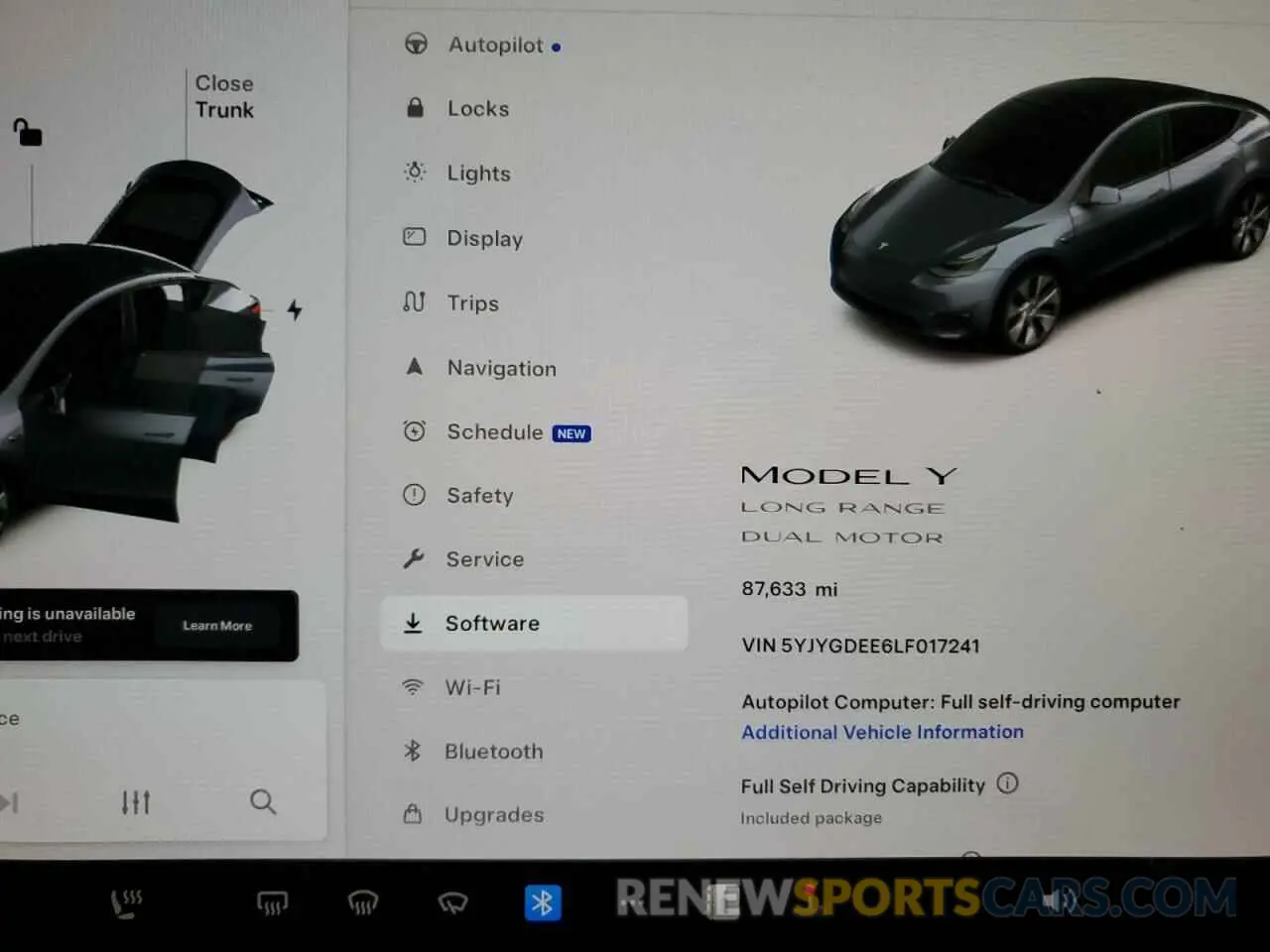 9 fotografías del automóvil dañado 5YJYGDEE6LF017241 TESLA MODEL Y 2020
