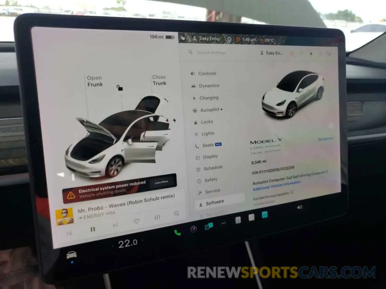 9 fotografías del automóvil dañado 5YJYGDEE6LF032256 TESLA MODEL Y 2020
