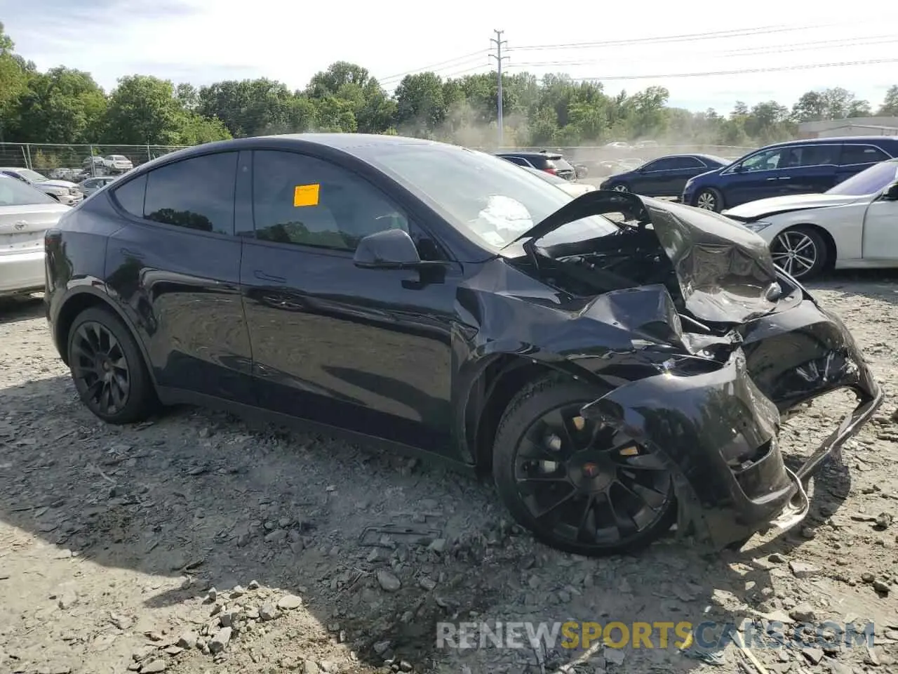 4 fotografías del automóvil dañado 5YJYGDEE6LF043550 TESLA MODEL Y 2020