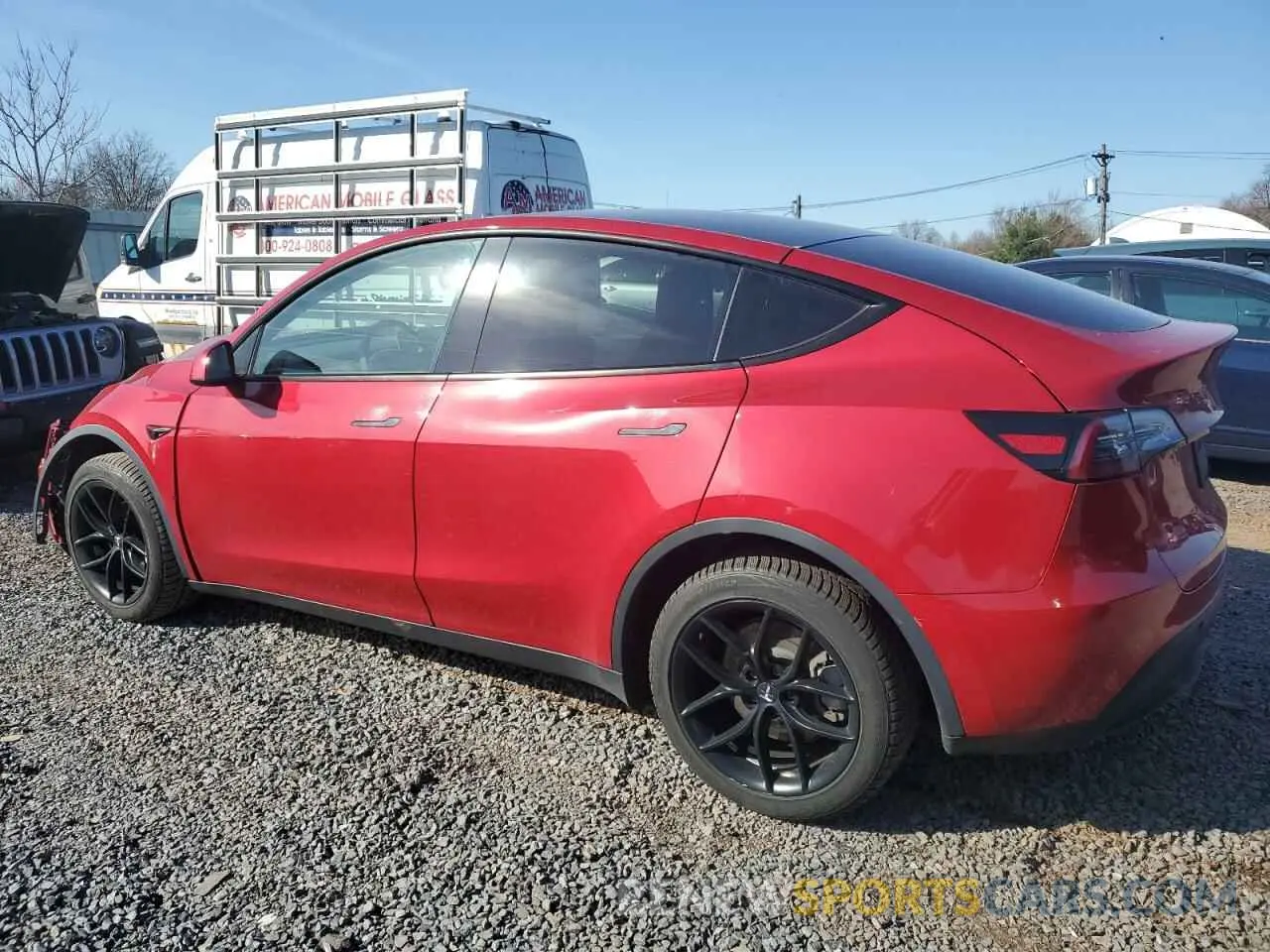 2 fotografías del automóvil dañado 5YJYGDEE7LF008743 TESLA MODEL Y 2020