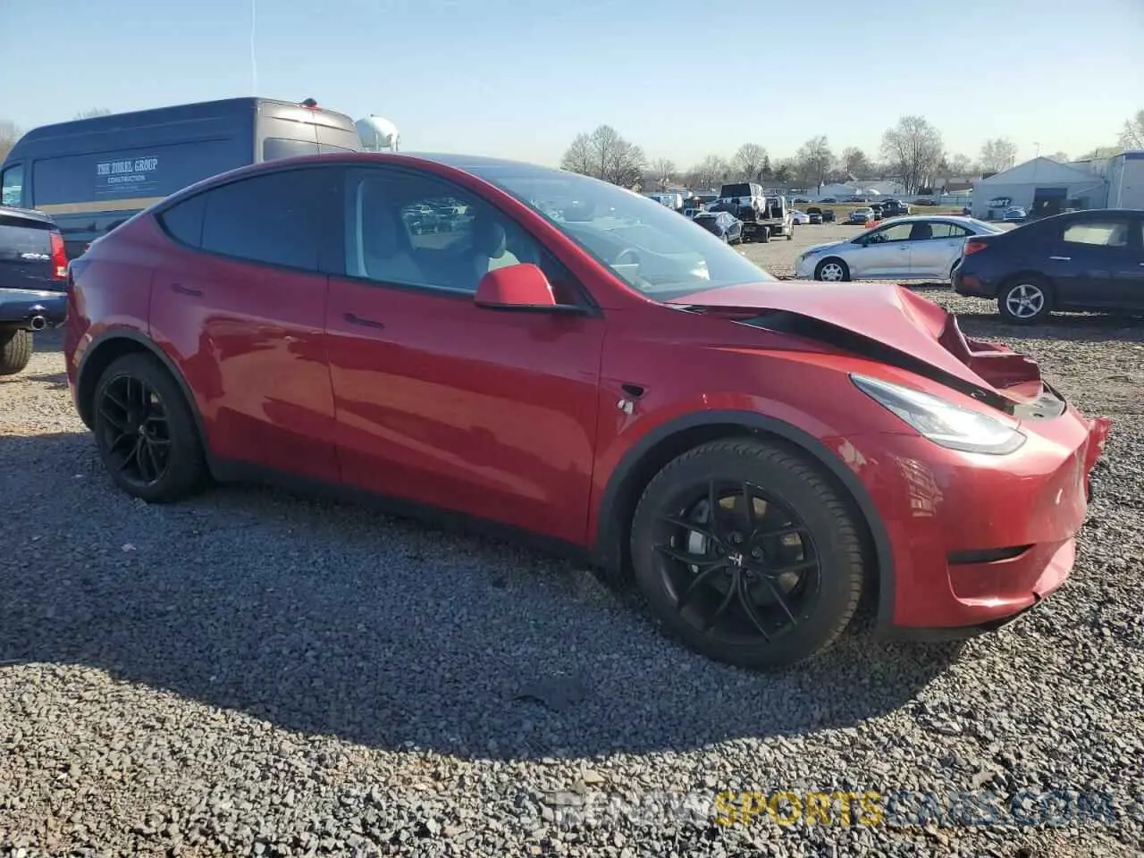 4 fotografías del automóvil dañado 5YJYGDEE7LF008743 TESLA MODEL Y 2020