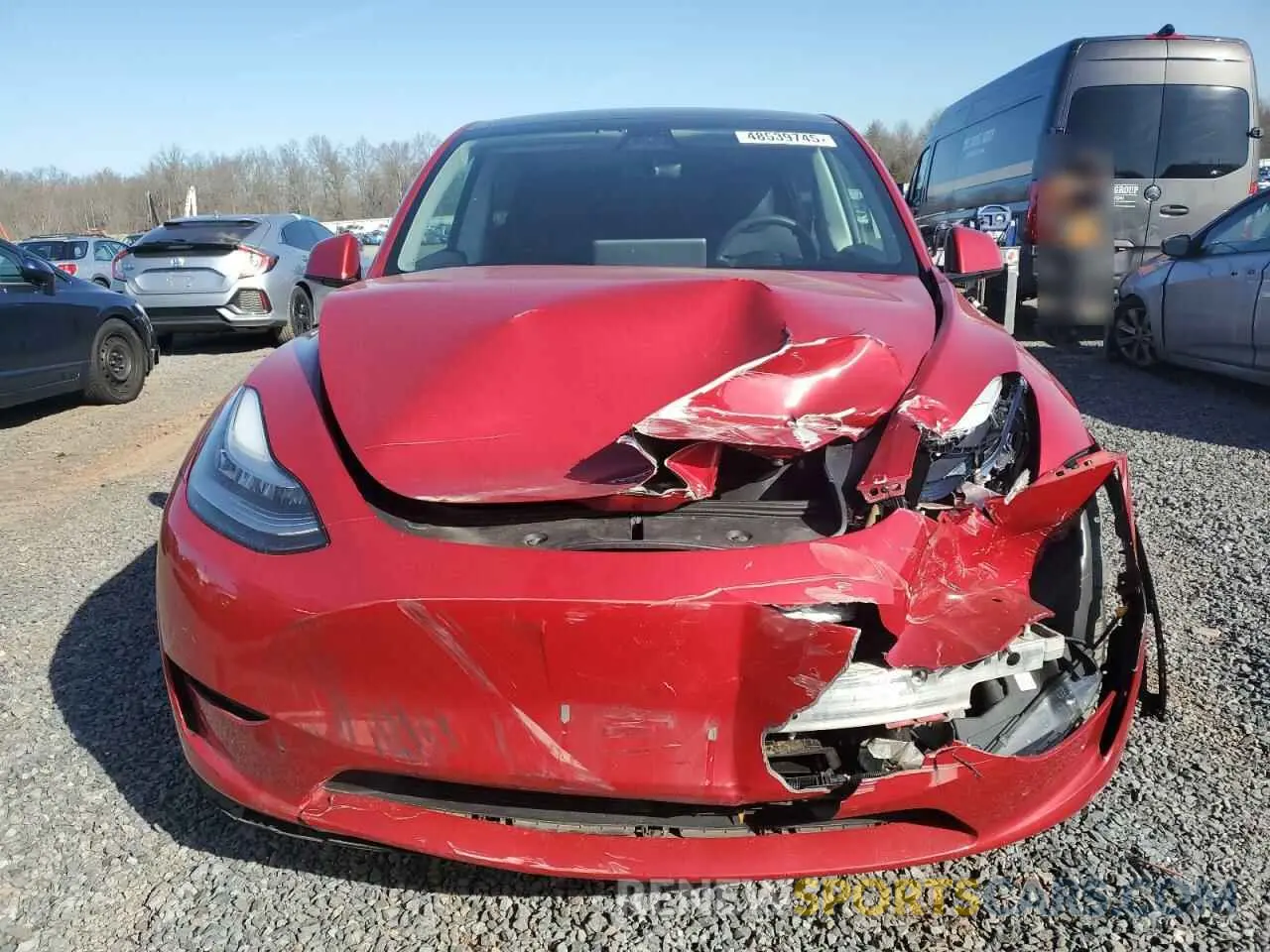 5 fotografías del automóvil dañado 5YJYGDEE7LF008743 TESLA MODEL Y 2020