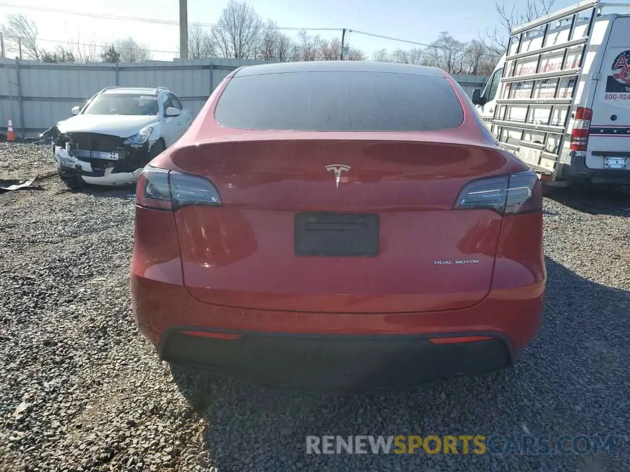 6 fotografías del automóvil dañado 5YJYGDEE7LF008743 TESLA MODEL Y 2020