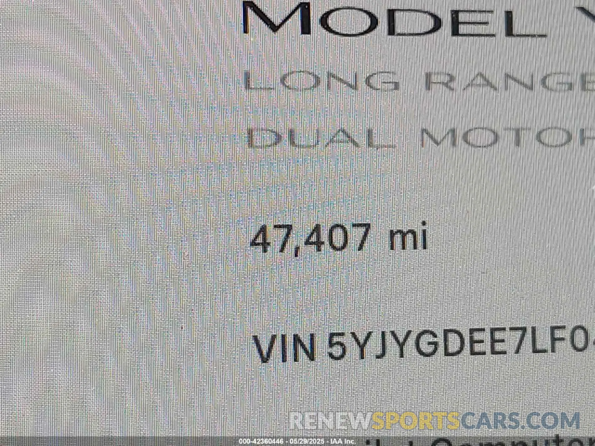 15 fotografías del automóvil dañado 5YJYGDEE7LF042987 TESLA MODEL Y 2020
