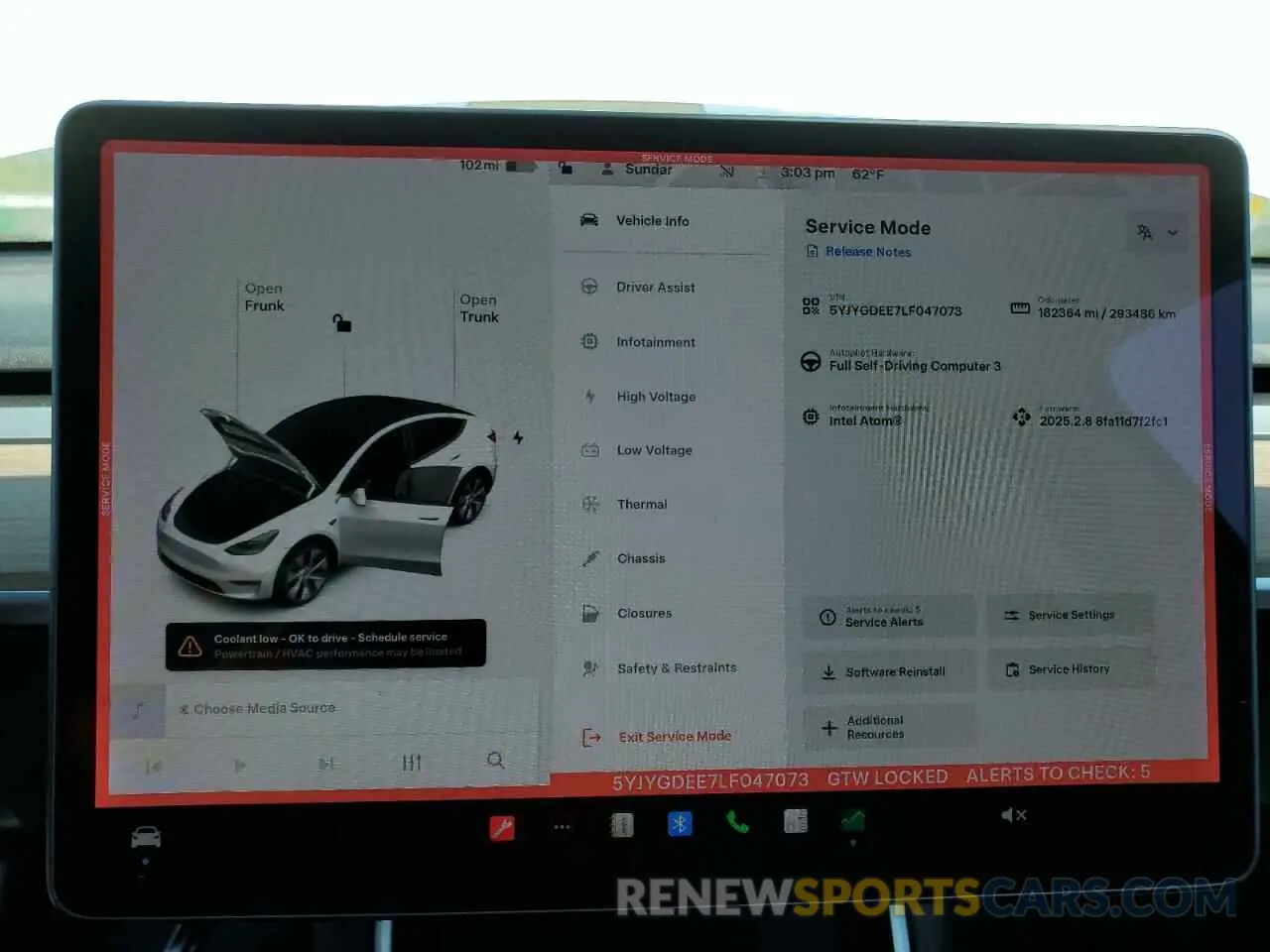 9 fotografías del automóvil dañado 5YJYGDEE7LF047073 TESLA MODEL Y 2020