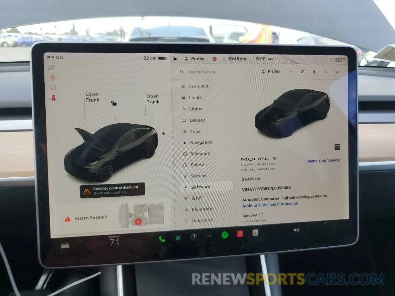 9 fotografías del automóvil dañado 5YJYGDEE7LF058462 TESLA MODEL Y 2020