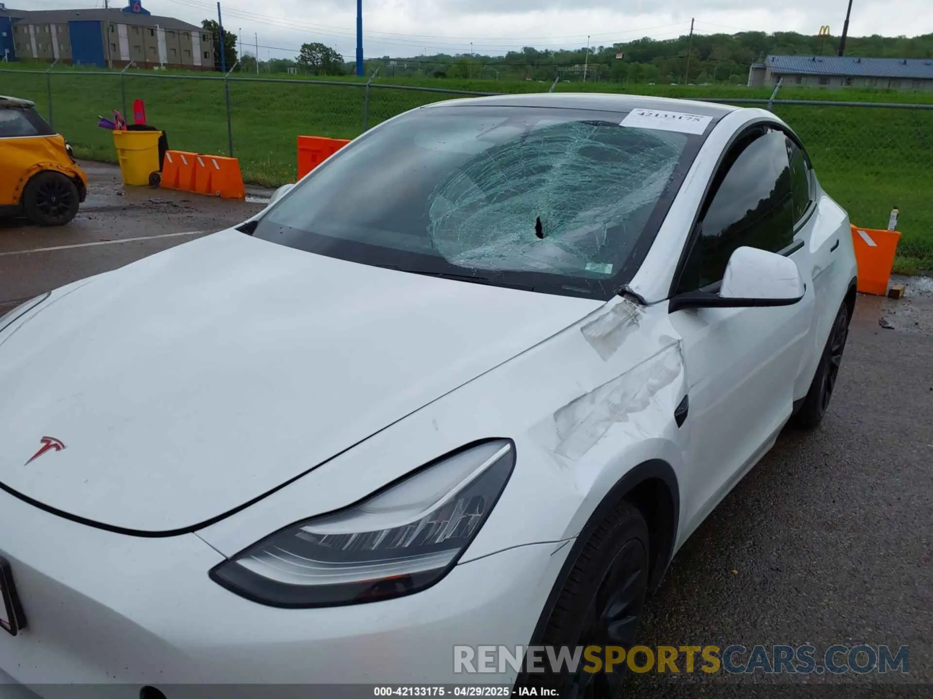 6 fotografías del automóvil dañado 5YJYGDEE8LF012994 TESLA MODEL Y 2020