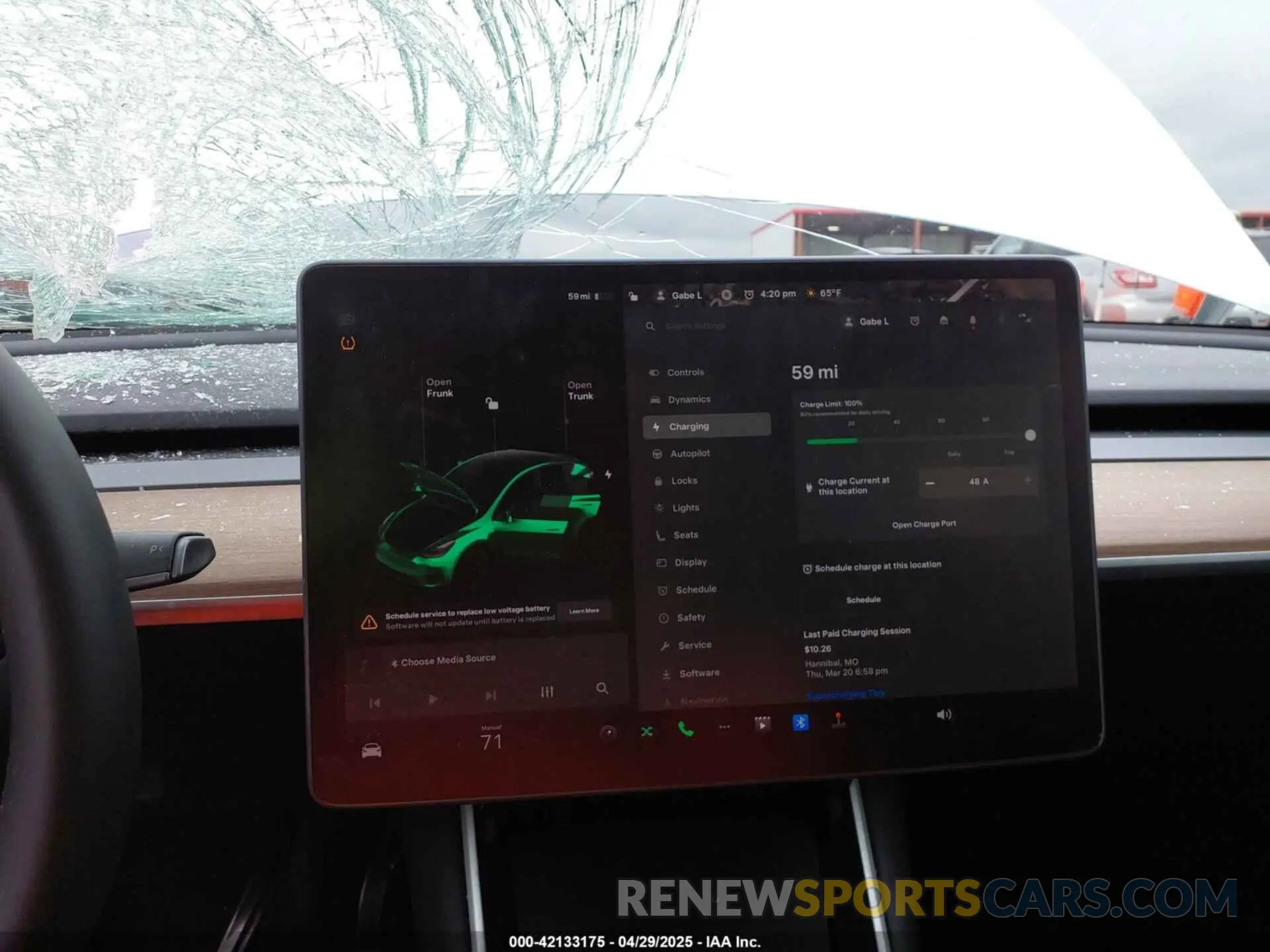 7 fotografías del automóvil dañado 5YJYGDEE8LF012994 TESLA MODEL Y 2020