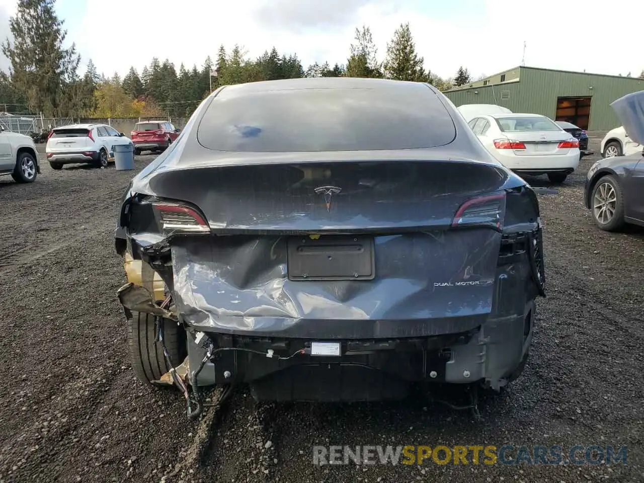 6 fotografías del automóvil dañado 5YJYGDEE8LF021937 TESLA MODEL Y 2020