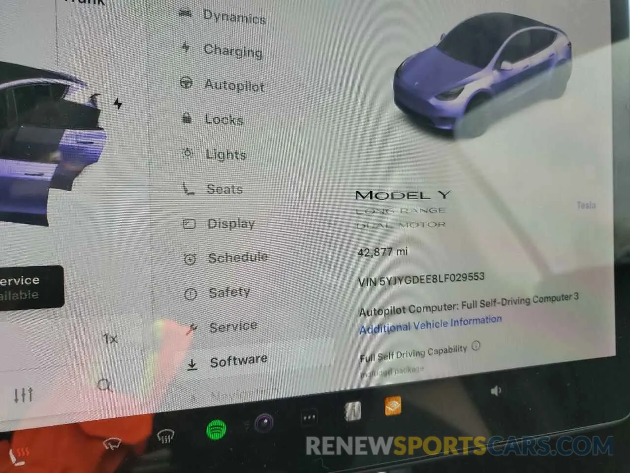 9 fotografías del automóvil dañado 5YJYGDEE8LF029553 TESLA MODEL Y 2020