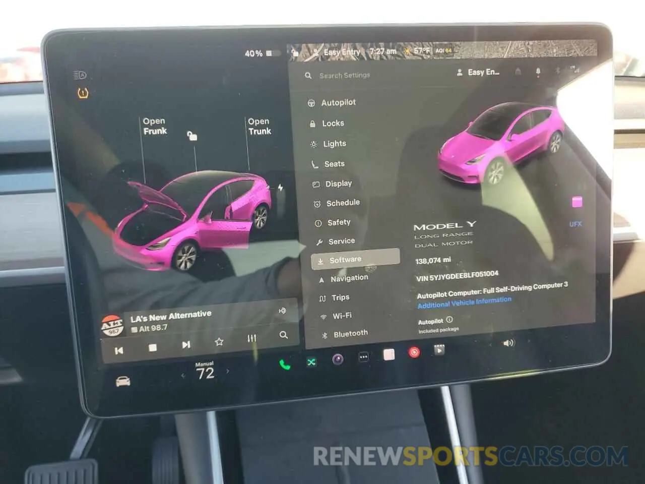 9 fotografías del automóvil dañado 5YJYGDEE8LF051004 TESLA MODEL Y 2020