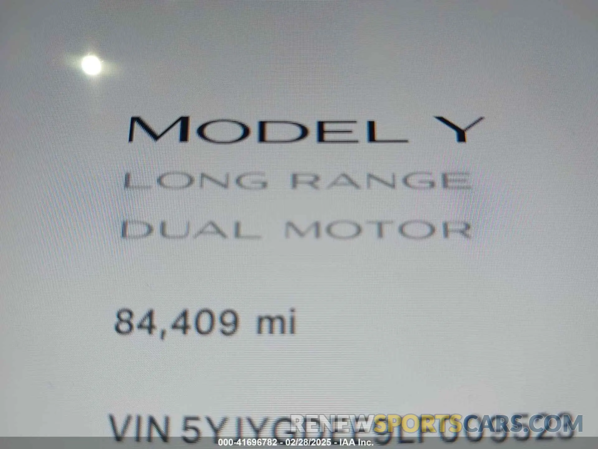 7 fotografías del automóvil dañado 5YJYGDEE9LF009523 TESLA MODEL Y 2020