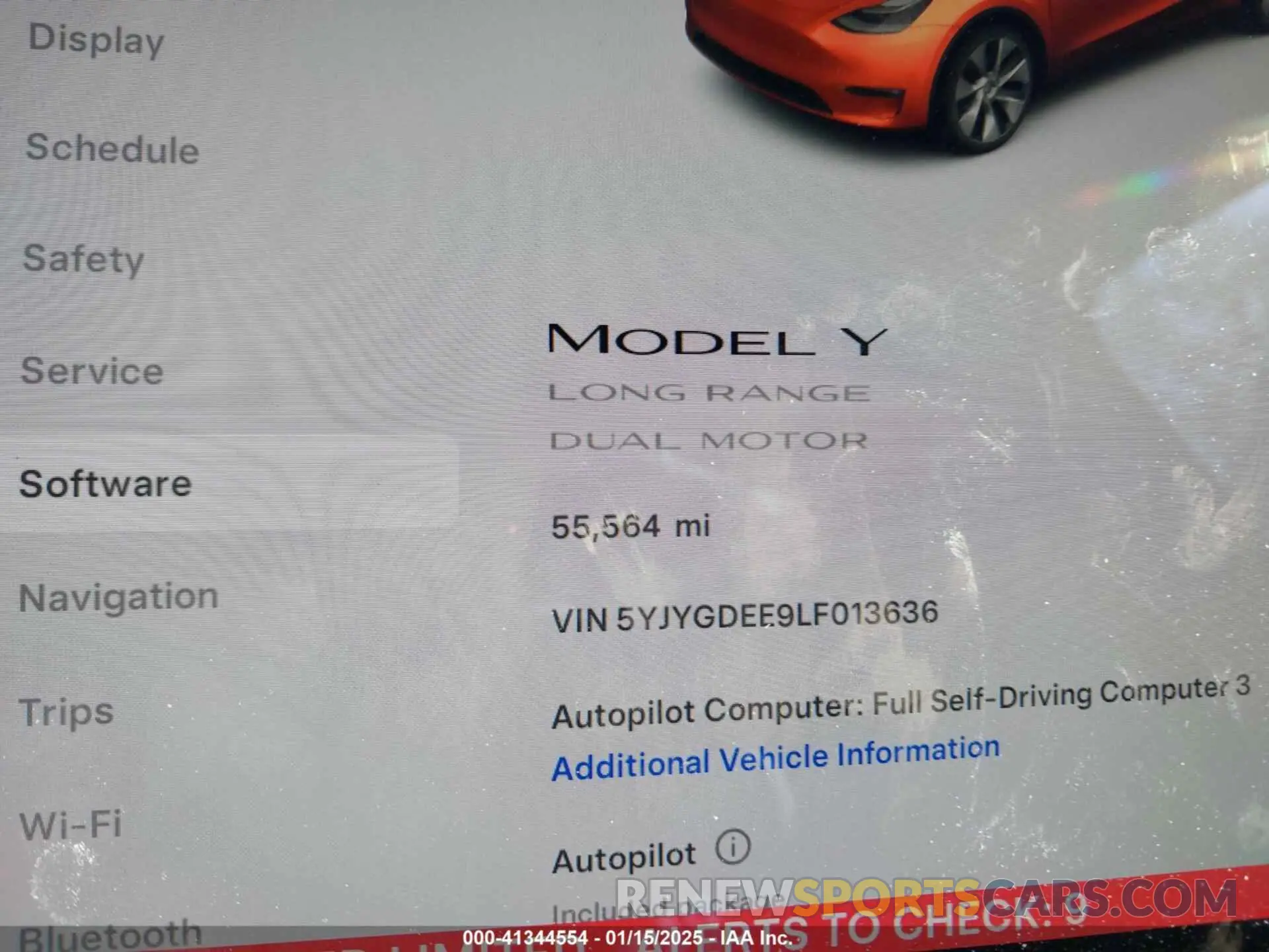16 fotografías del automóvil dañado 5YJYGDEE9LF013636 TESLA MODEL Y 2020