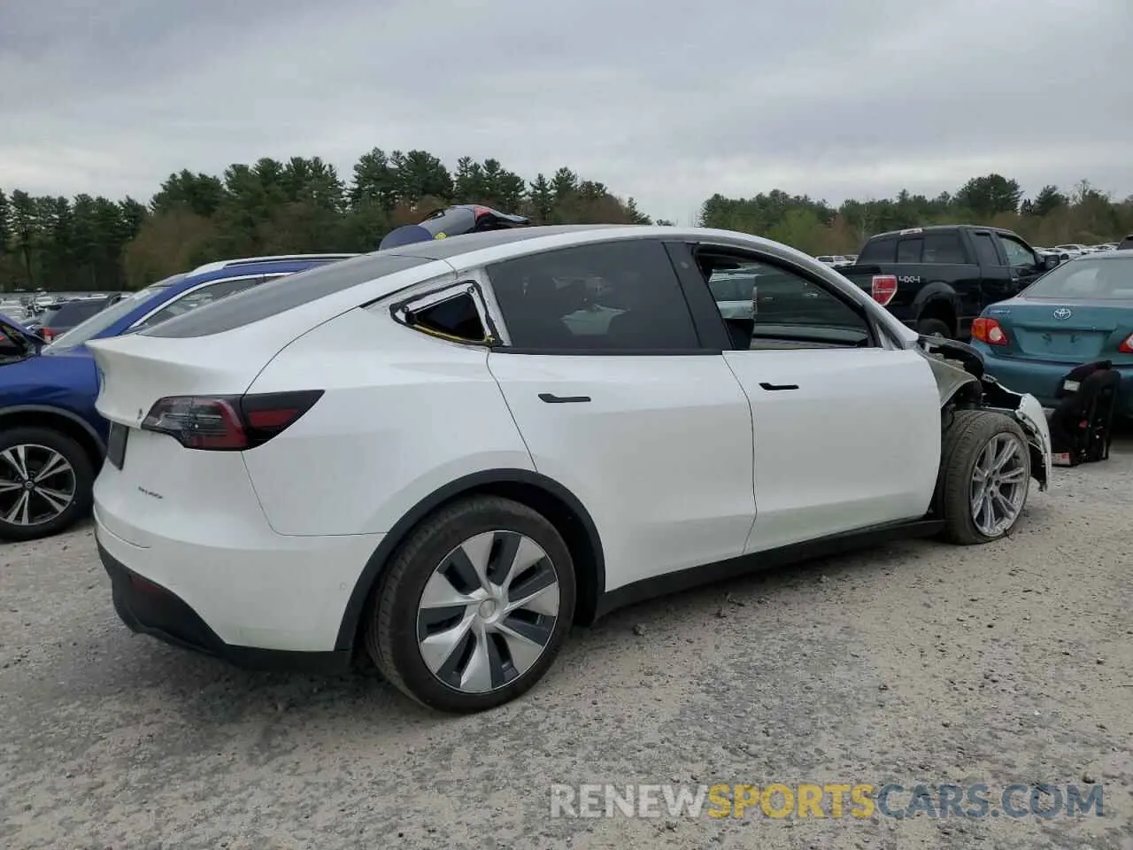 3 fotografías del automóvil dañado 5YJYGDEEXLF006453 TESLA MODEL Y 2020