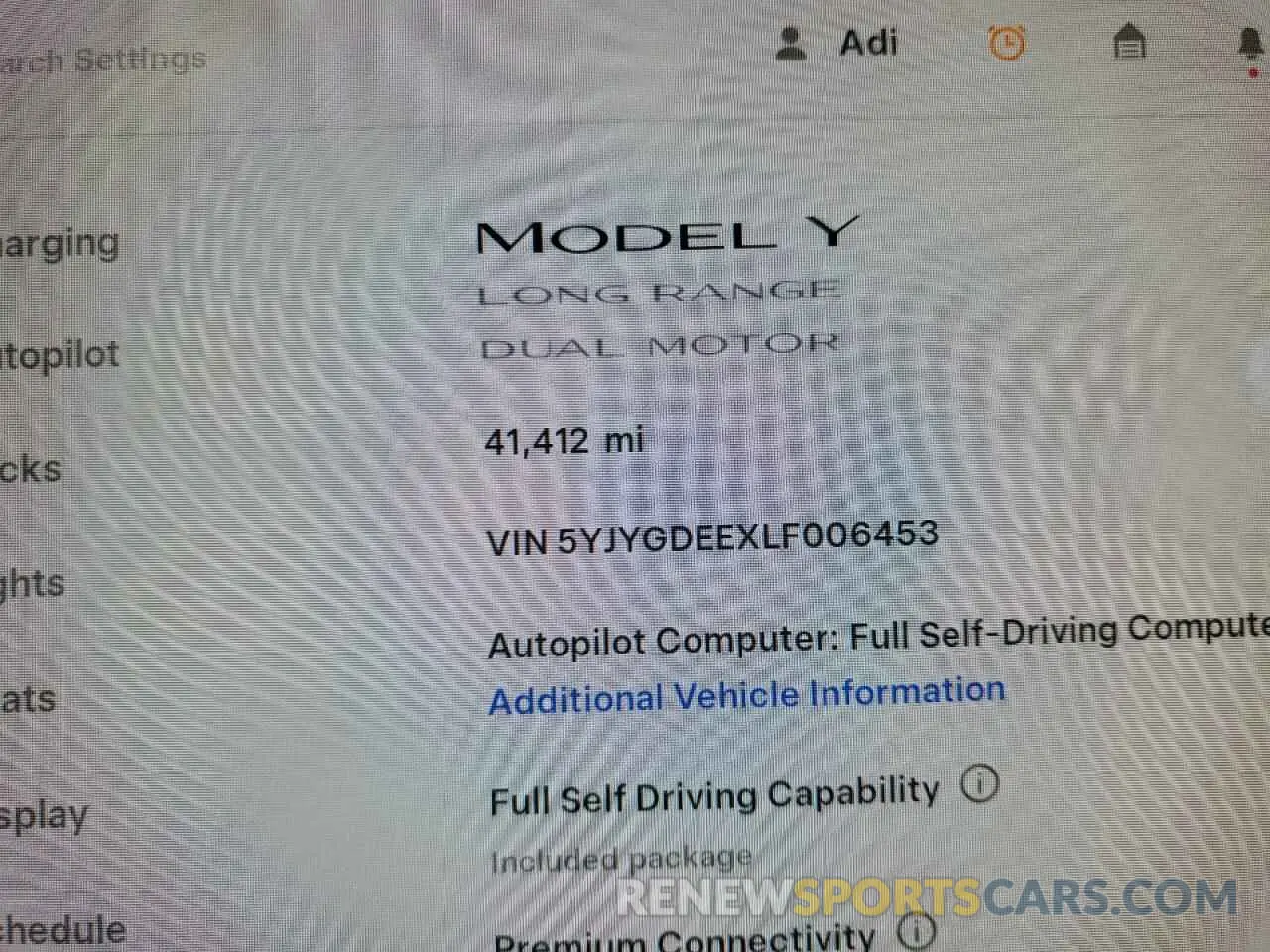 9 fotografías del automóvil dañado 5YJYGDEEXLF006453 TESLA MODEL Y 2020