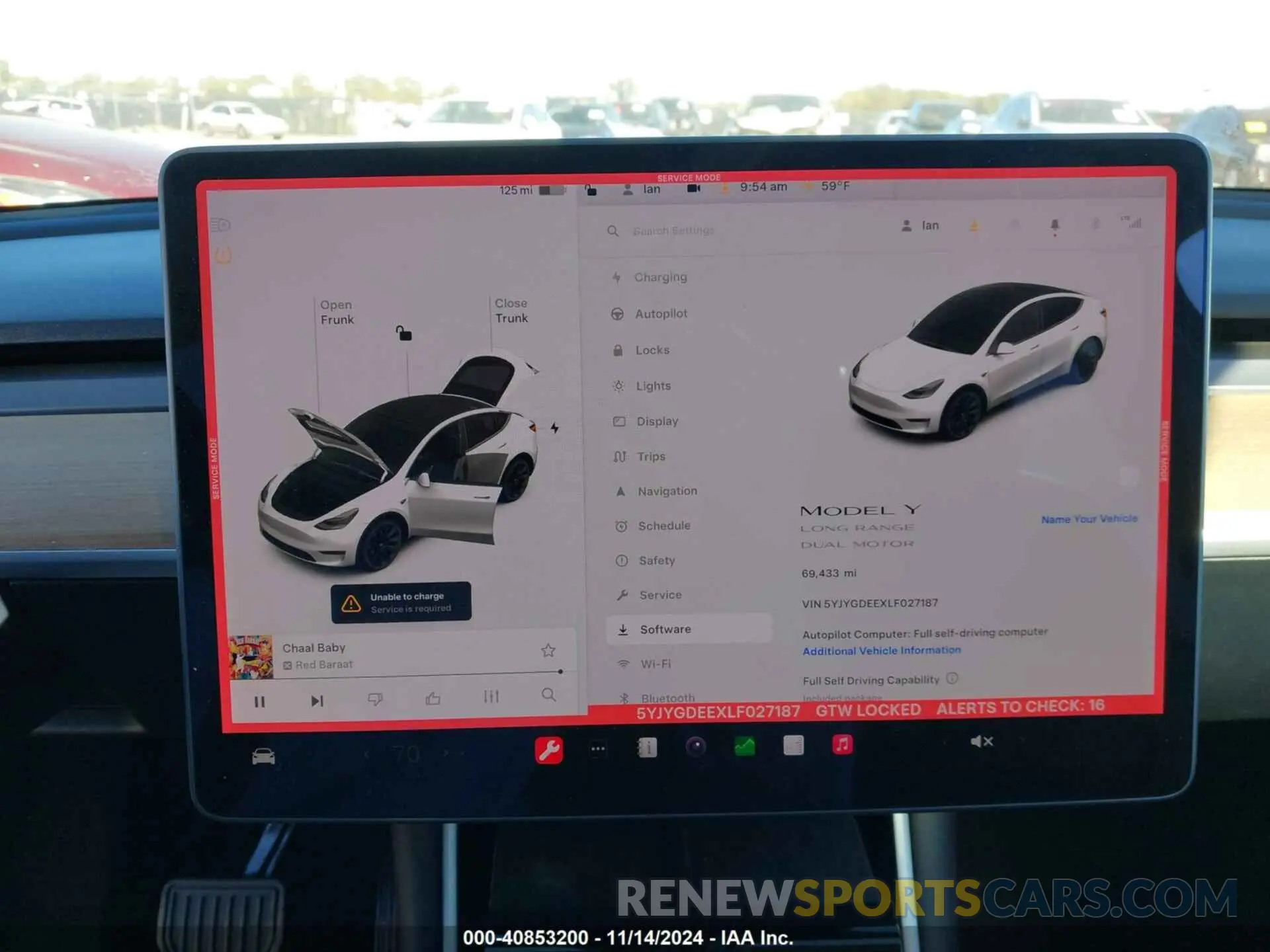 19 fotografías del automóvil dañado 5YJYGDEEXLF027187 TESLA MODEL Y 2020