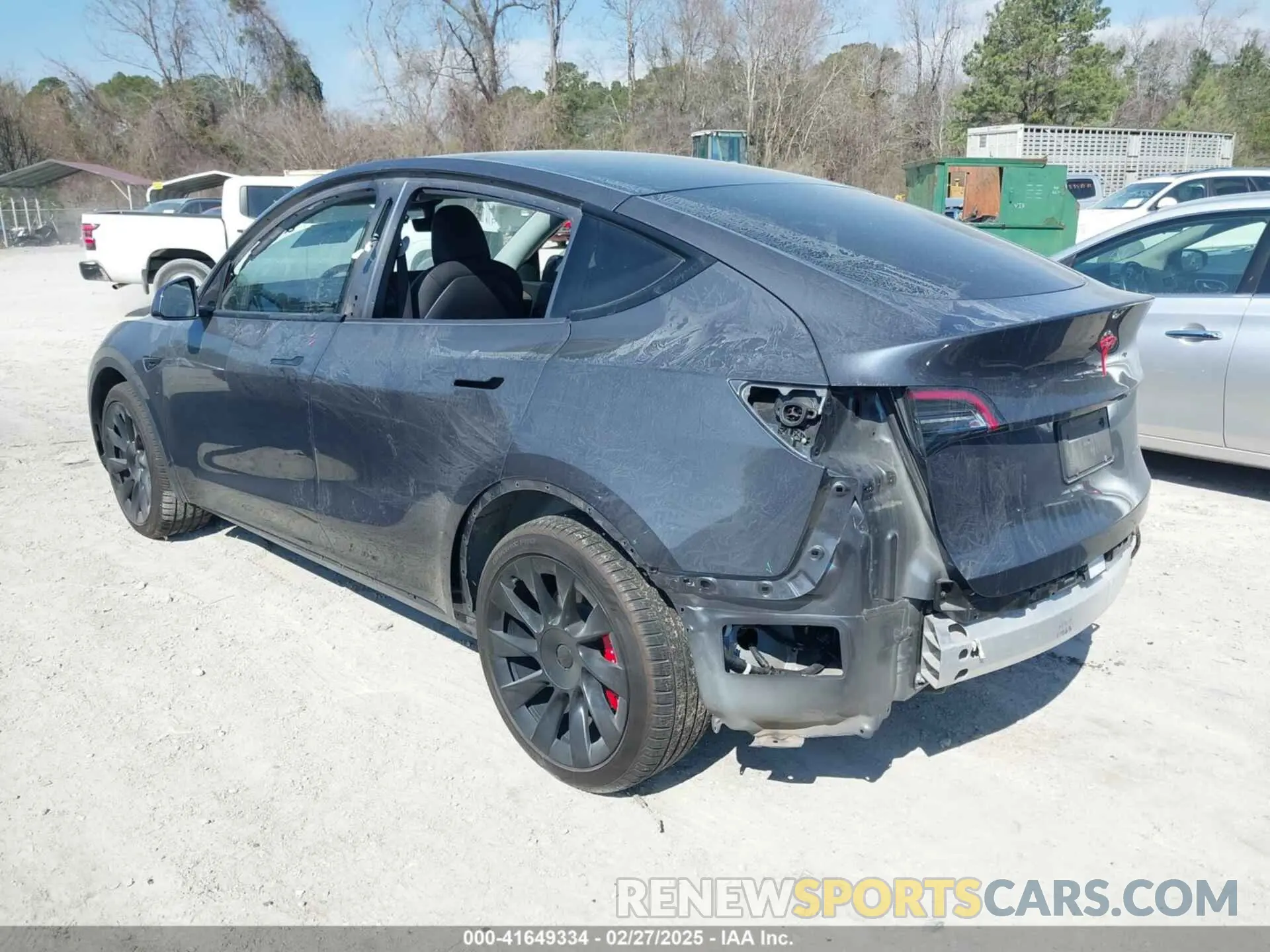 3 fotografías del automóvil dañado 5YJYGDEEXLF045883 TESLA MODEL Y 2020