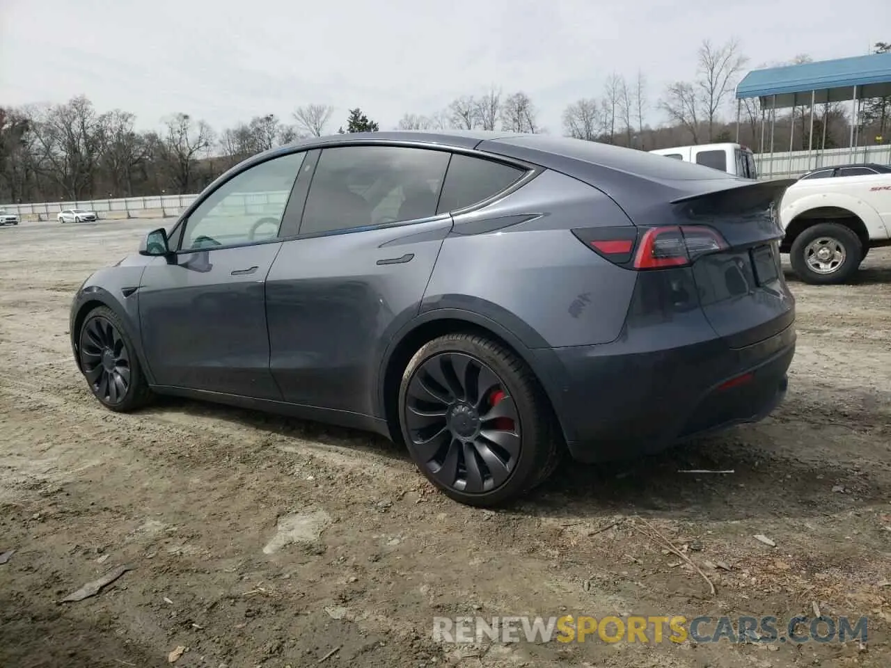 2 fotografías del automóvil dañado 5YJYGDEF1LF050172 TESLA MODEL Y 2020