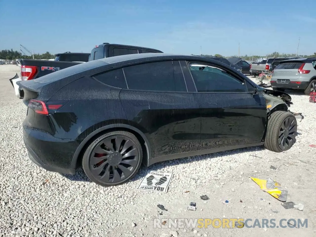 3 fotografías del automóvil dañado 5YJYGDEF2LF049855 TESLA MODEL Y 2020