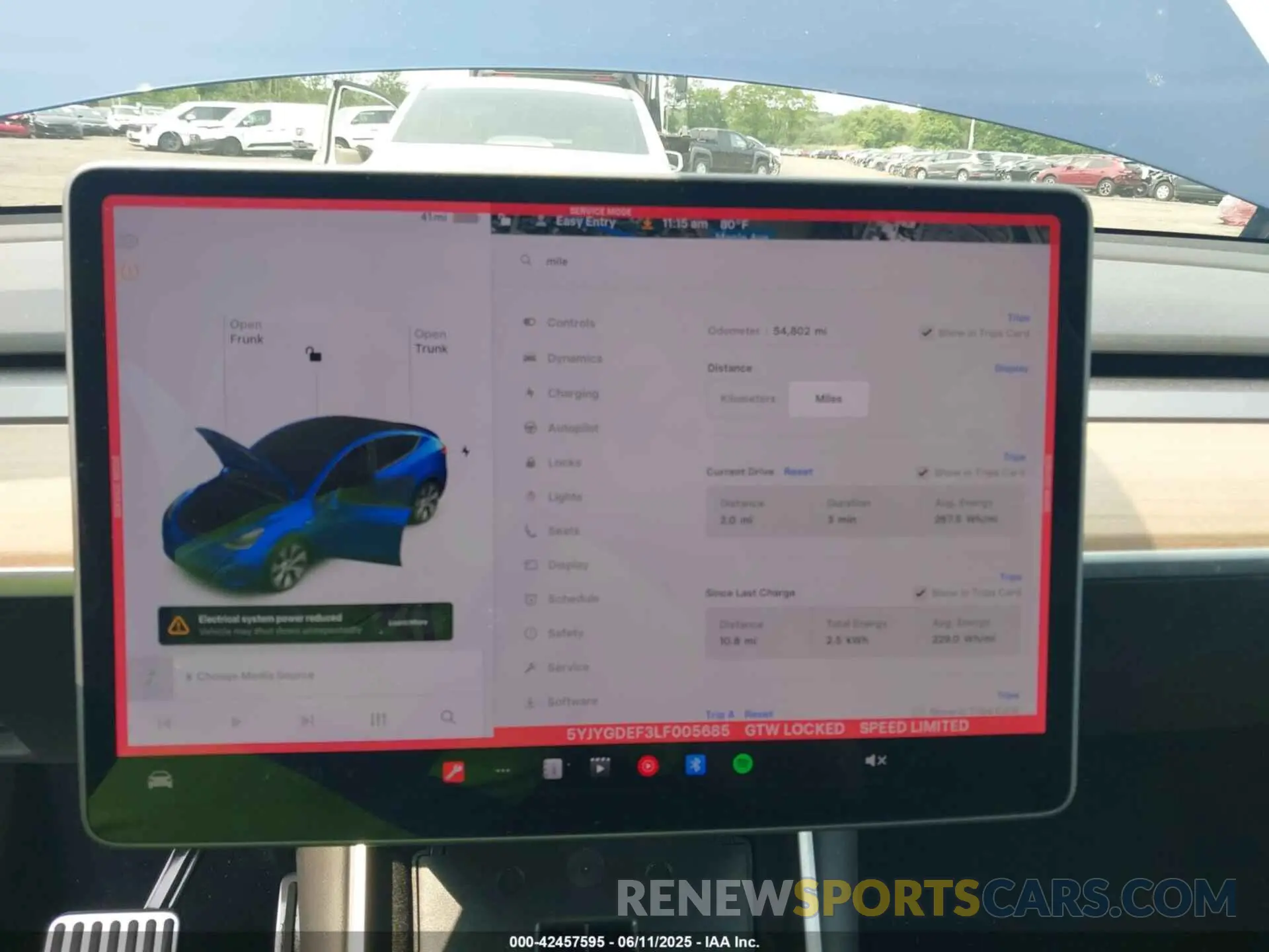 7 fotografías del automóvil dañado 5YJYGDEF3LF005685 TESLA MODEL Y 2020