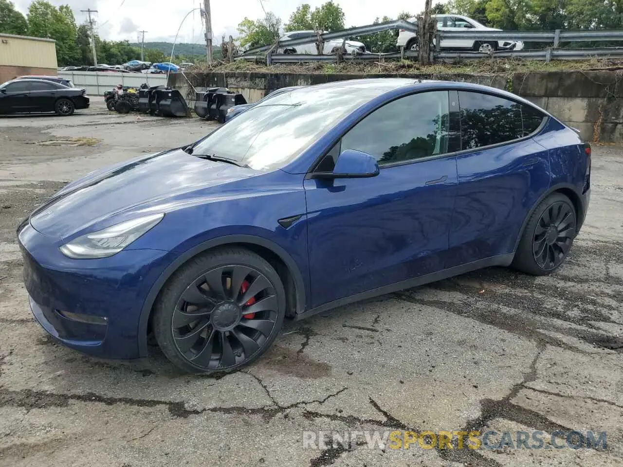 1 fotografías del automóvil dañado 5YJYGDEF7LF000909 TESLA MODEL Y 2020