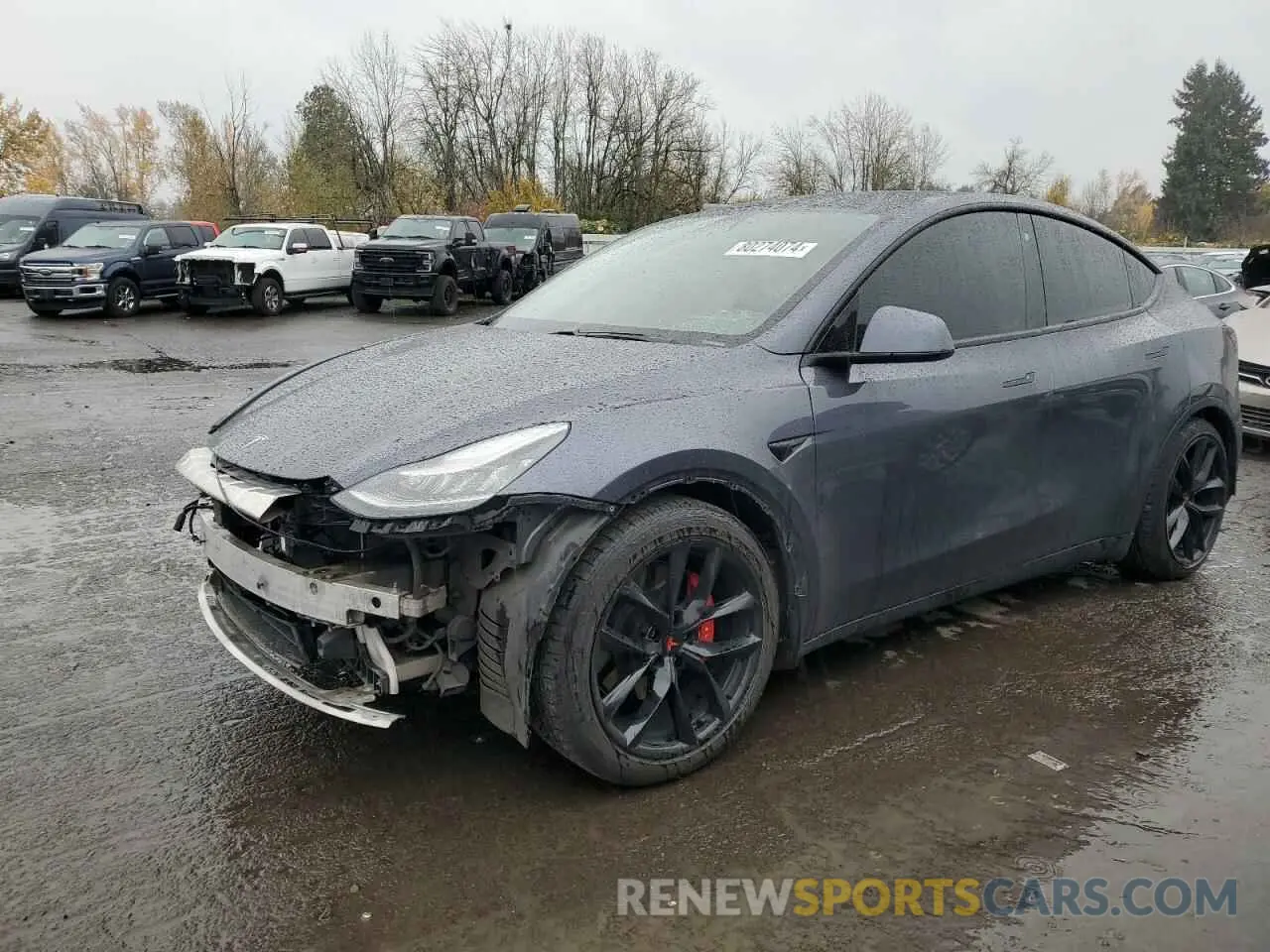1 fotografías del automóvil dañado 5YJYGDEF7LF001476 TESLA MODEL Y 2020