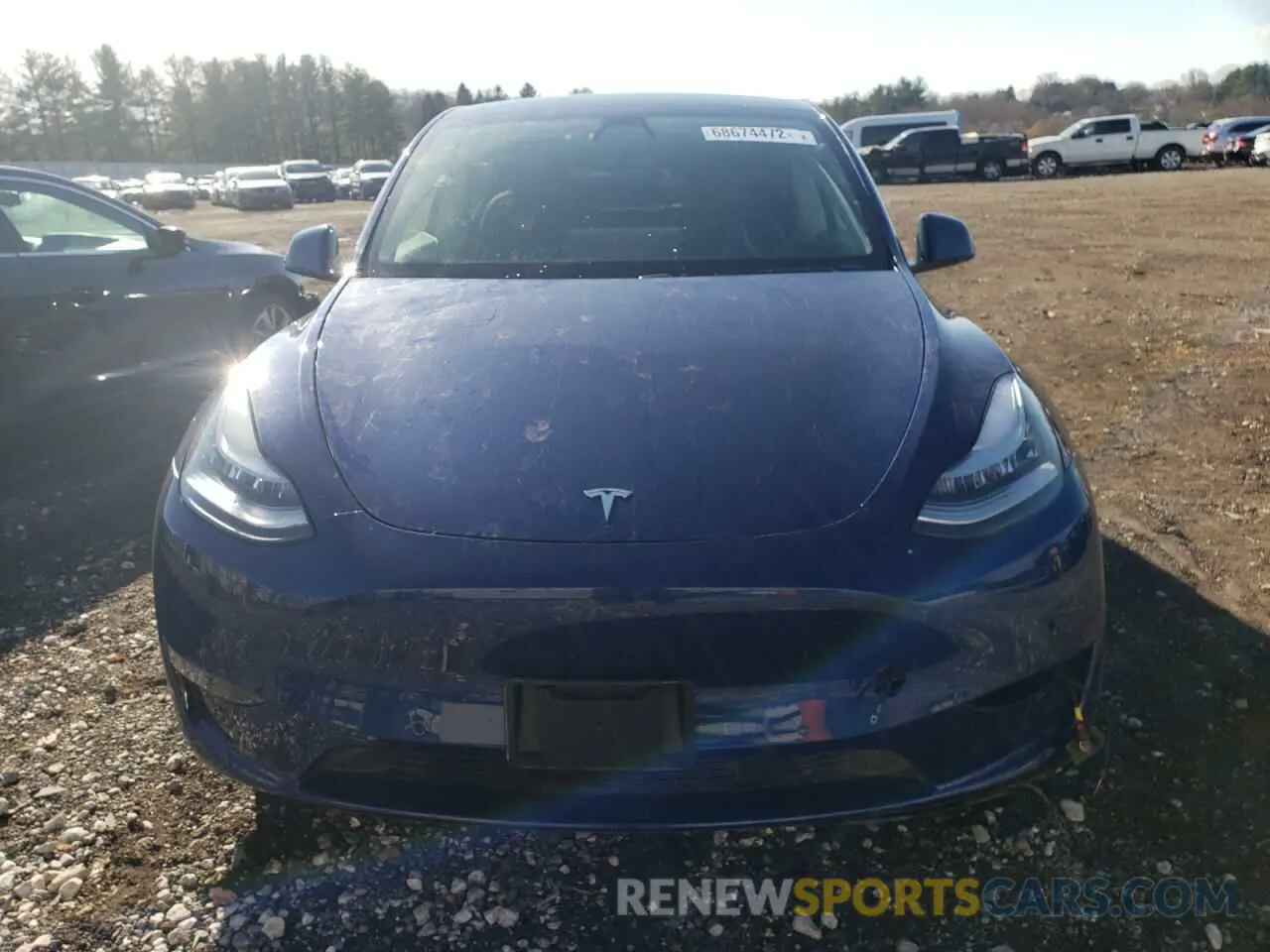 5 fotografías del automóvil dañado 5YJYGDEF8LF001356 TESLA MODEL Y 2020