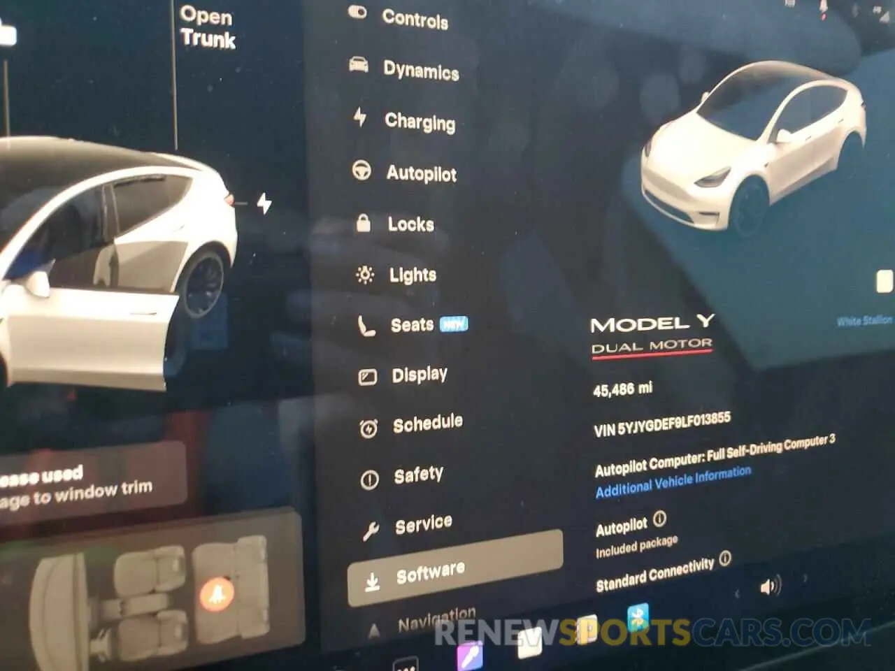 9 fotografías del automóvil dañado 5YJYGDEF9LF013855 TESLA MODEL Y 2020