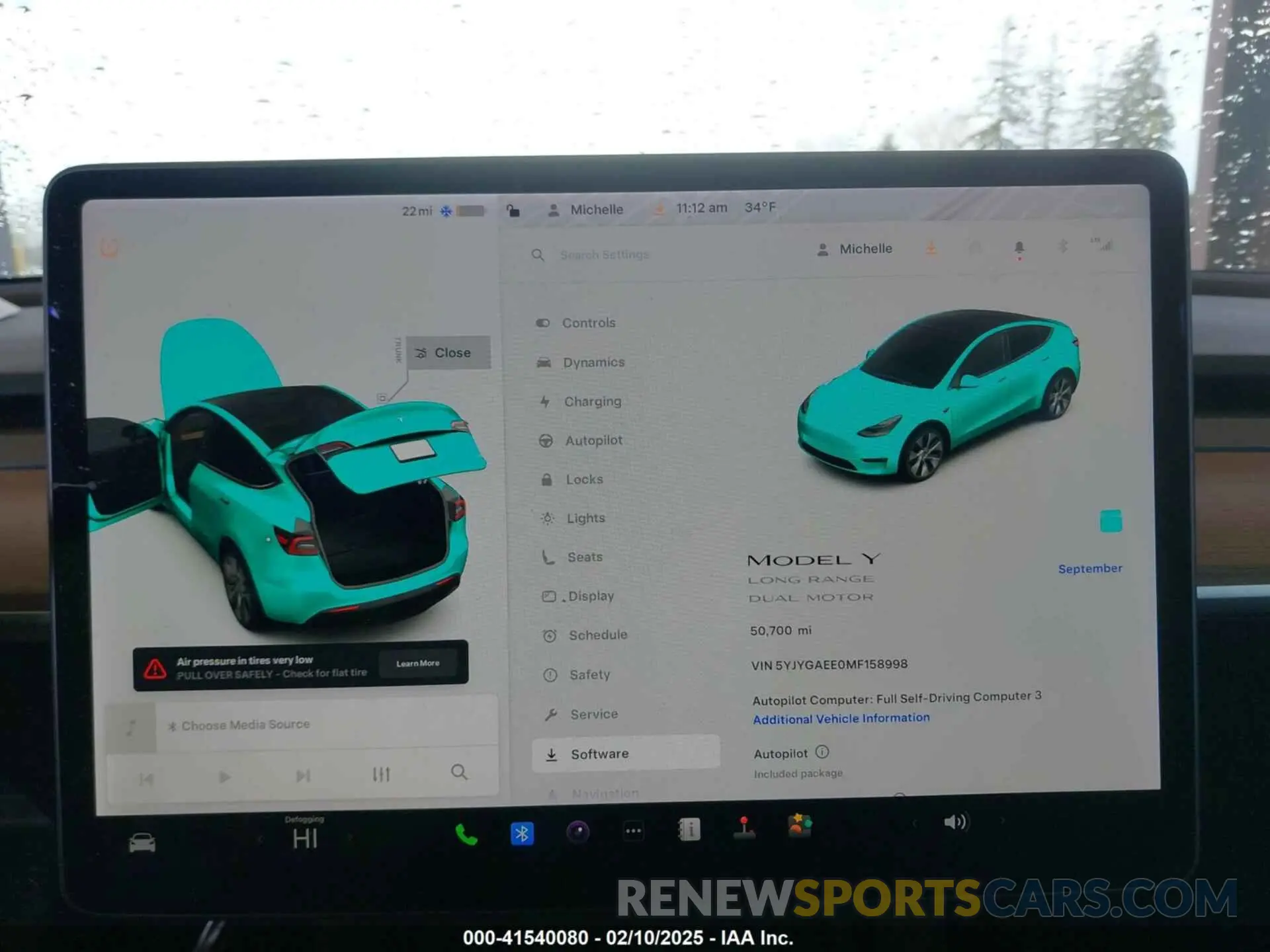 7 fotografías del automóvil dañado 5YJYGAEE0MF158998 TESLA MODEL Y 2021