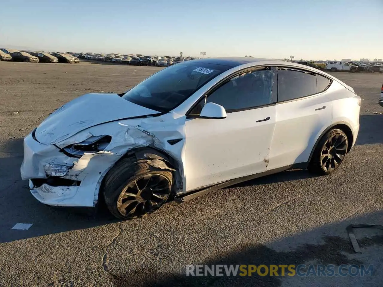 1 fotografías del automóvil dañado 5YJYGAEE0MF196814 TESLA MODEL Y 2021