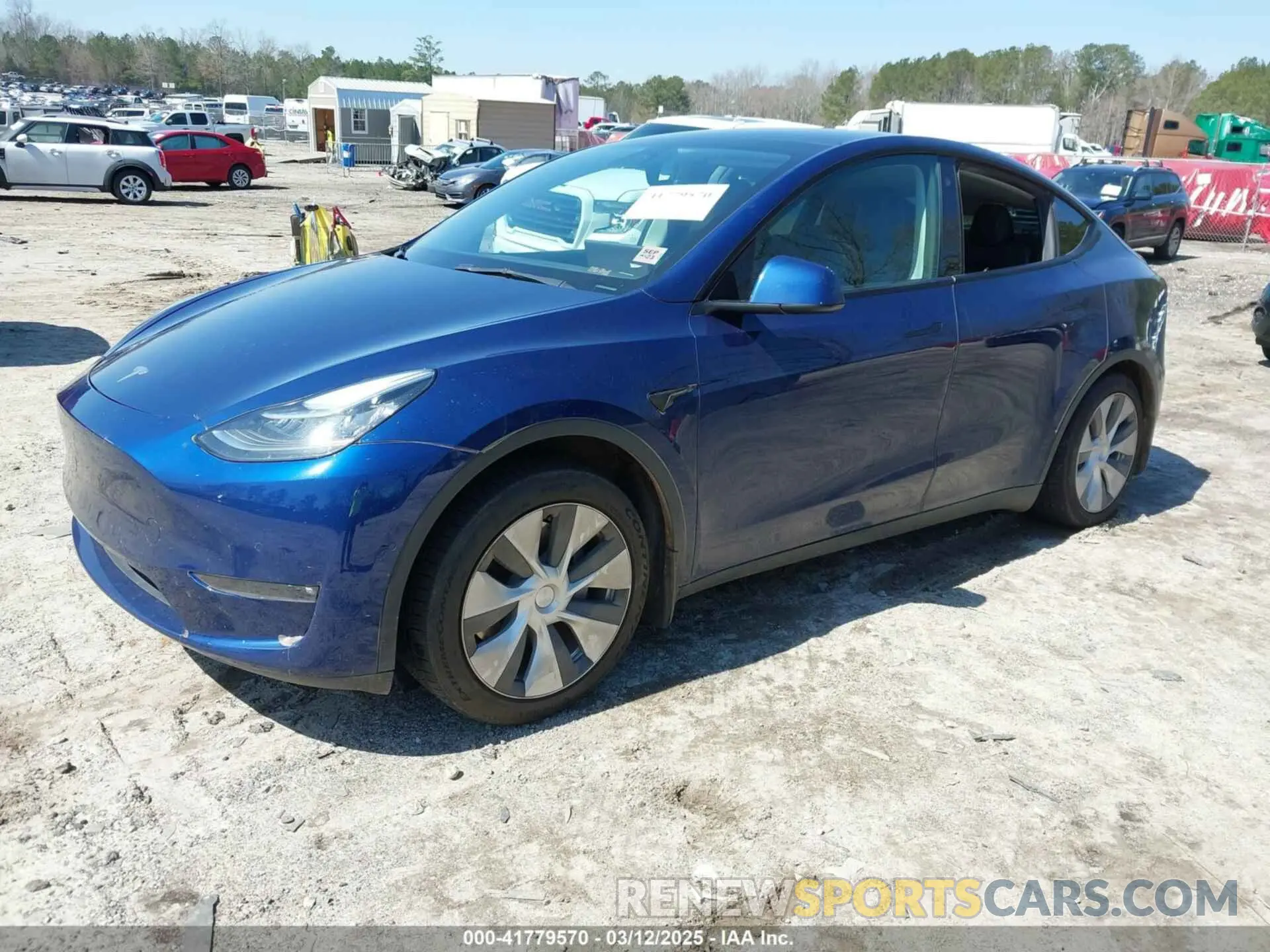 2 fotografías del automóvil dañado 5YJYGAEE1MF207948 TESLA MODEL Y 2021
