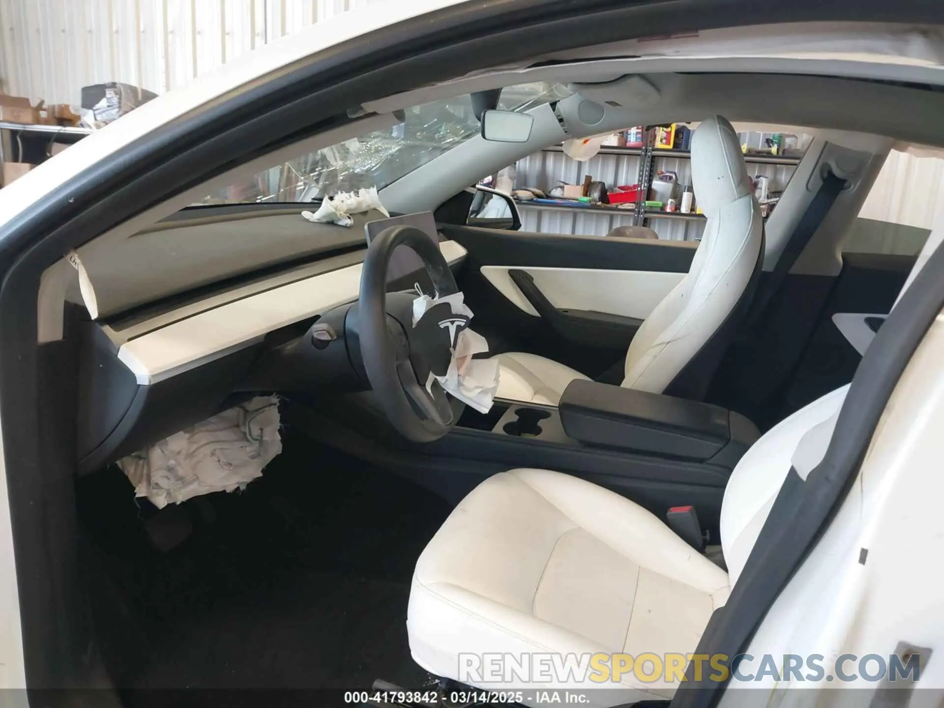 5 fotografías del automóvil dañado 5YJYGAEE1MF216200 TESLA MODEL Y 2021