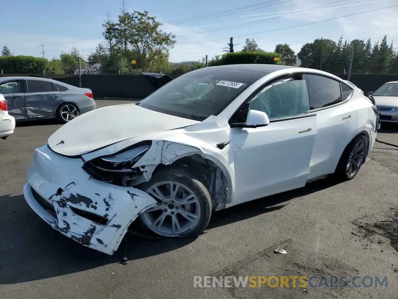 1 fotografías del automóvil dañado 5YJYGAEE1MF305491 TESLA MODEL Y 2021