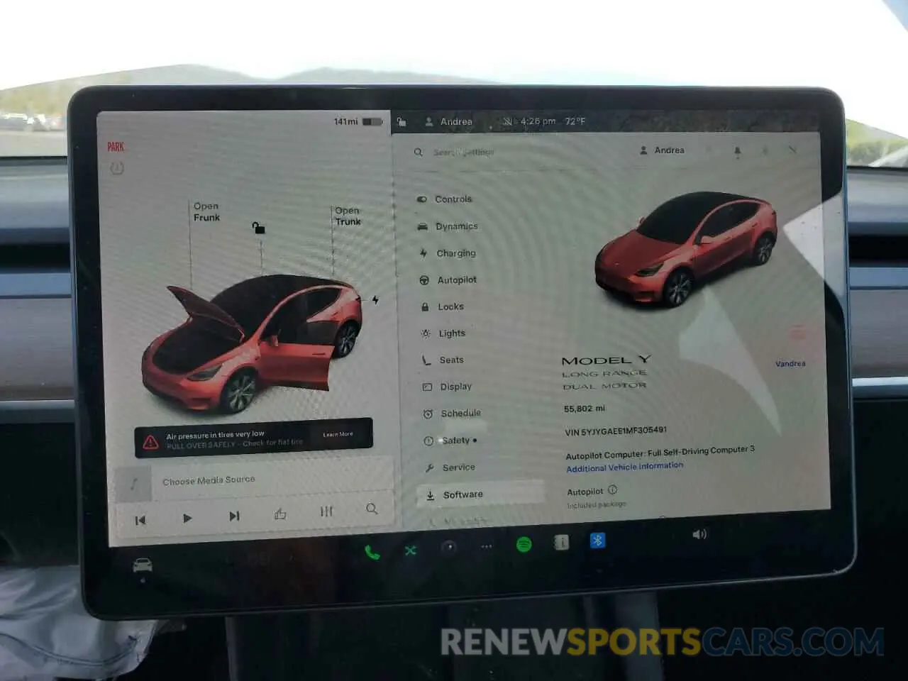 9 fotografías del automóvil dañado 5YJYGAEE1MF305491 TESLA MODEL Y 2021