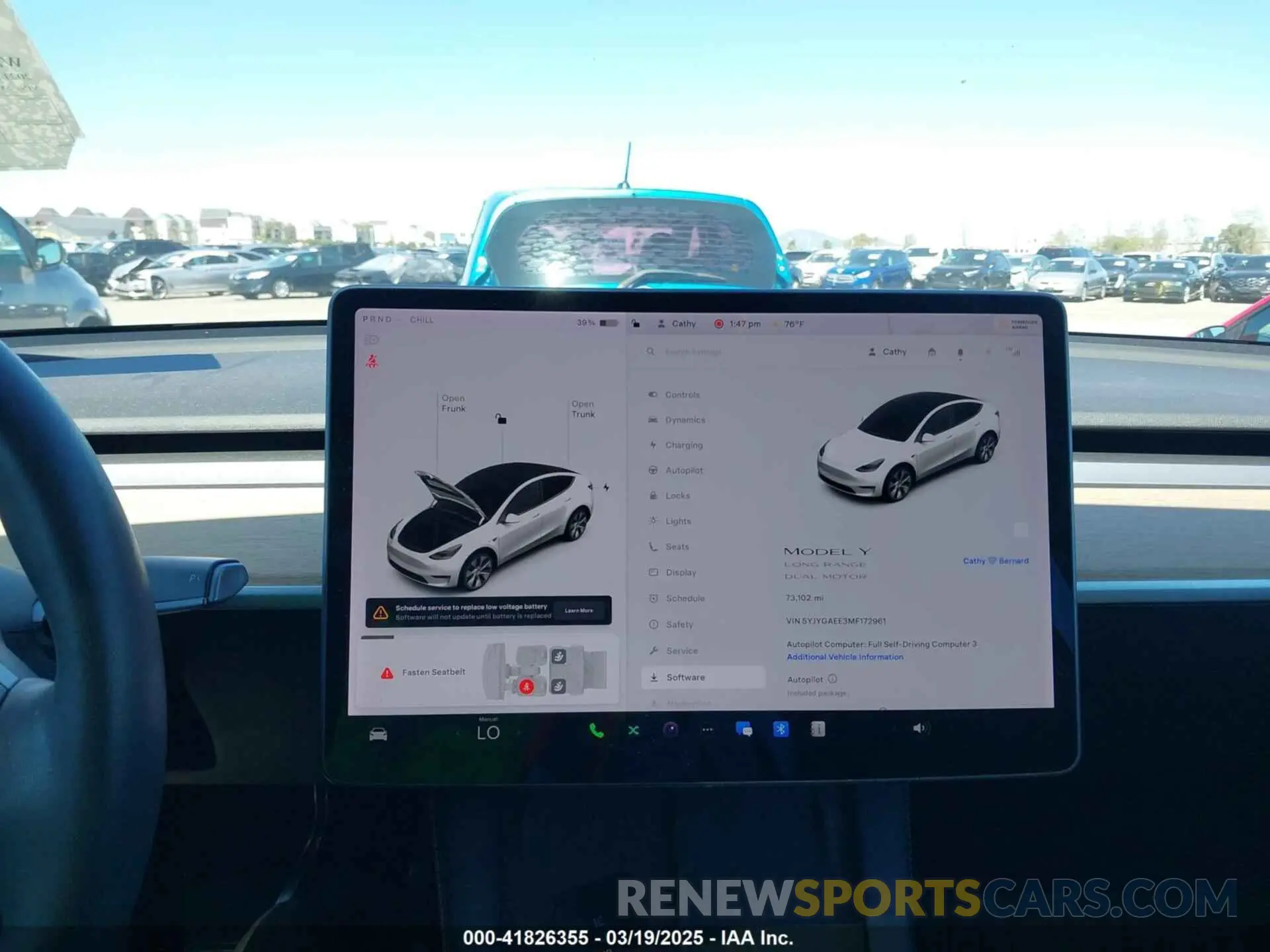 18 fotografías del automóvil dañado 5YJYGAEE3MF172961 TESLA MODEL Y 2021
