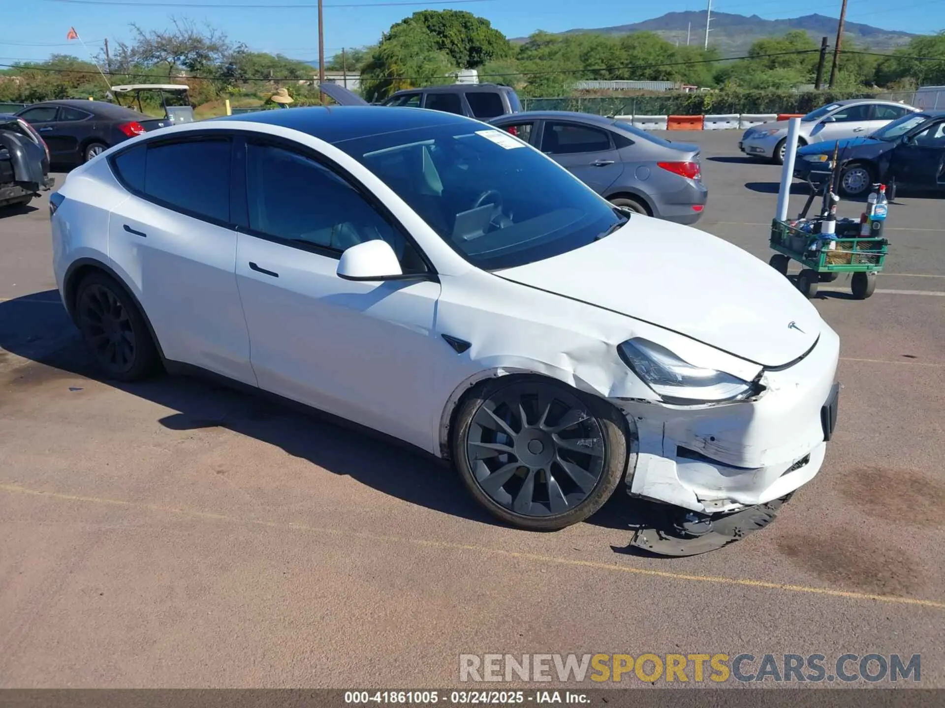 1 fotografías del automóvil dañado 5YJYGAEE3MF194197 TESLA MODEL Y 2021