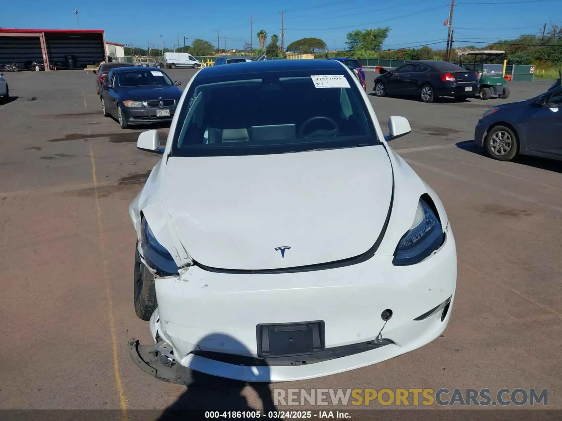 12 fotografías del automóvil dañado 5YJYGAEE3MF194197 TESLA MODEL Y 2021