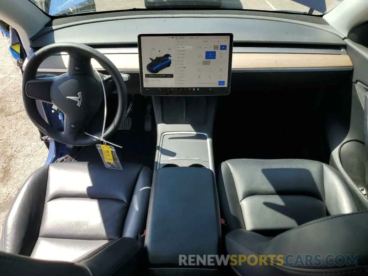 8 fotografías del automóvil dañado 5YJYGAEE3MF223021 TESLA MODEL Y 2021