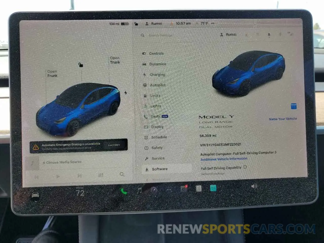 9 fotografías del automóvil dañado 5YJYGAEE3MF223021 TESLA MODEL Y 2021