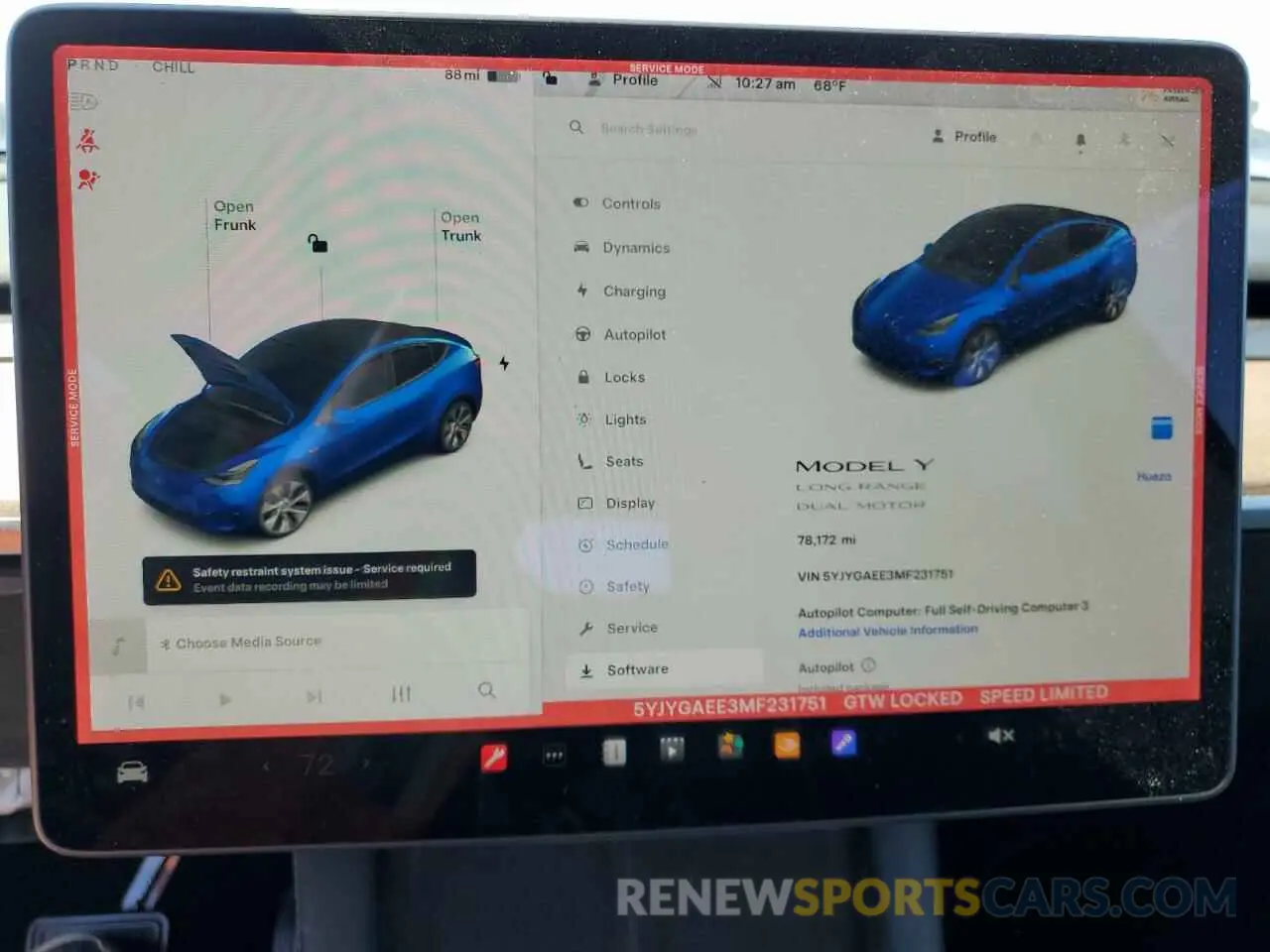 9 fotografías del automóvil dañado 5YJYGAEE3MF231751 TESLA MODEL Y 2021