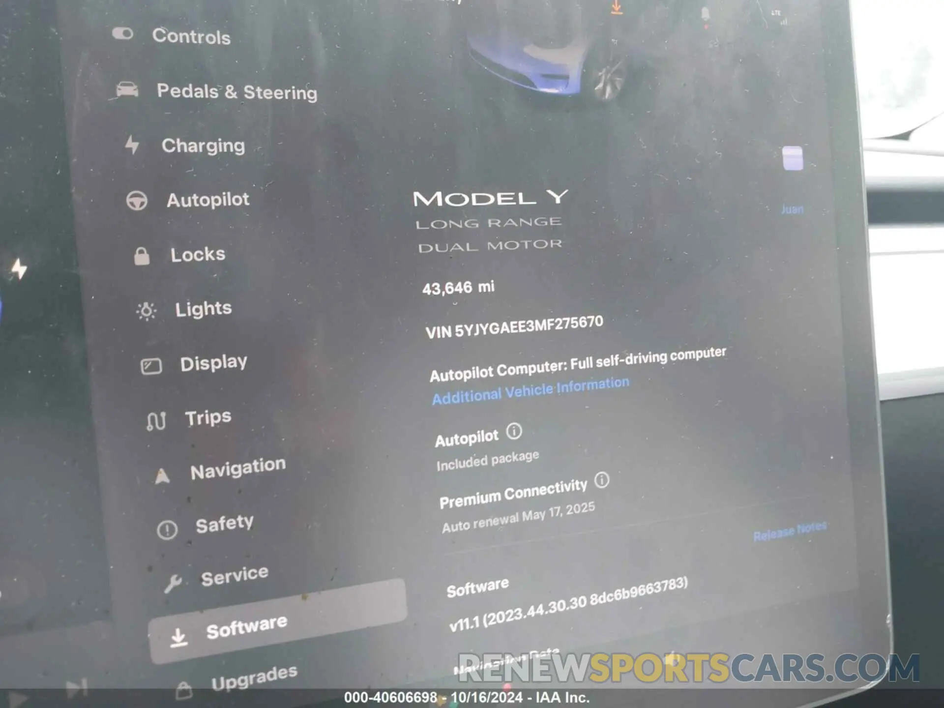 7 fotografías del automóvil dañado 5YJYGAEE3MF275670 TESLA MODEL Y 2021