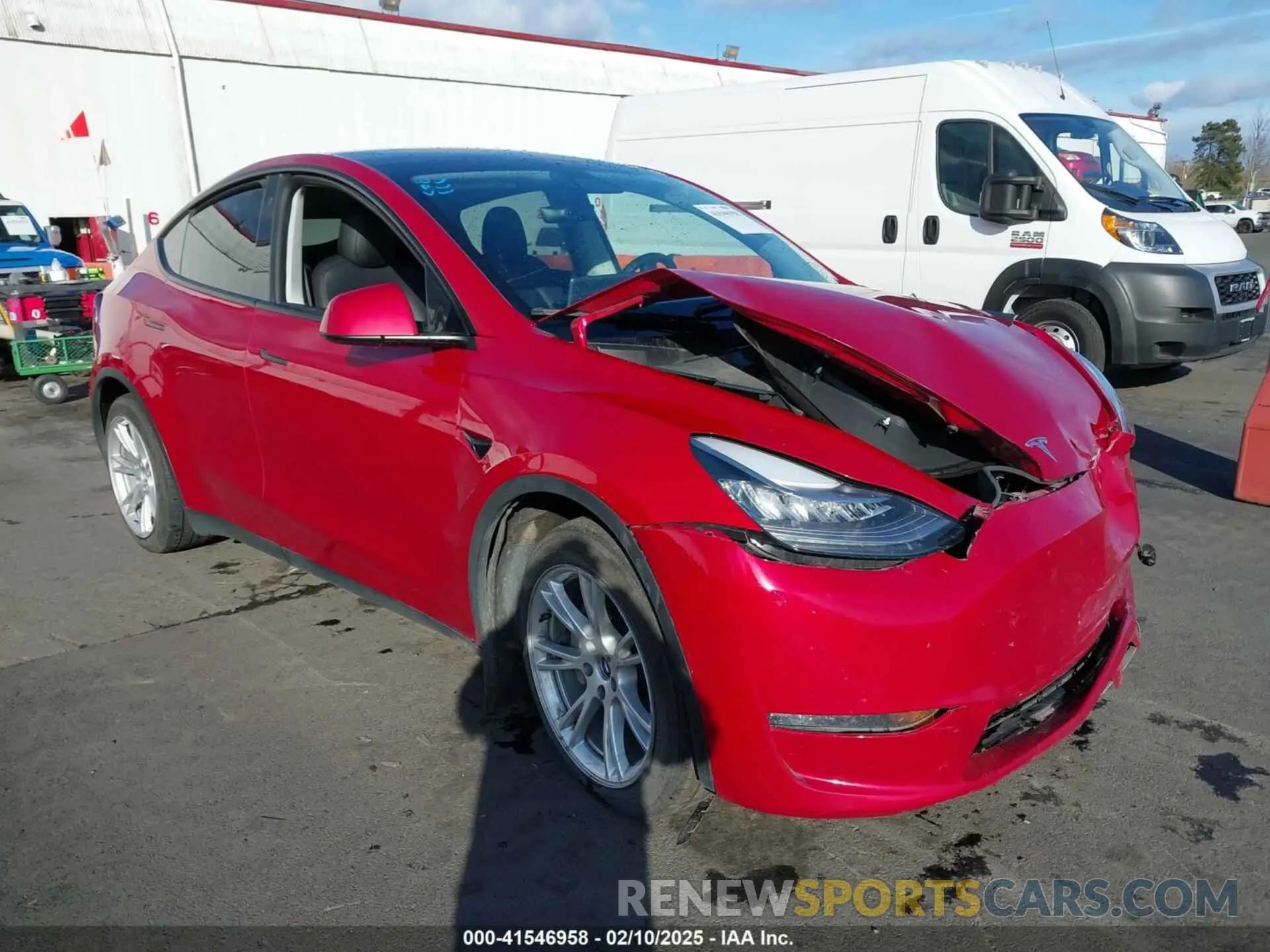 1 fotografías del automóvil dañado 5YJYGAEE4MF131335 TESLA MODEL Y 2021