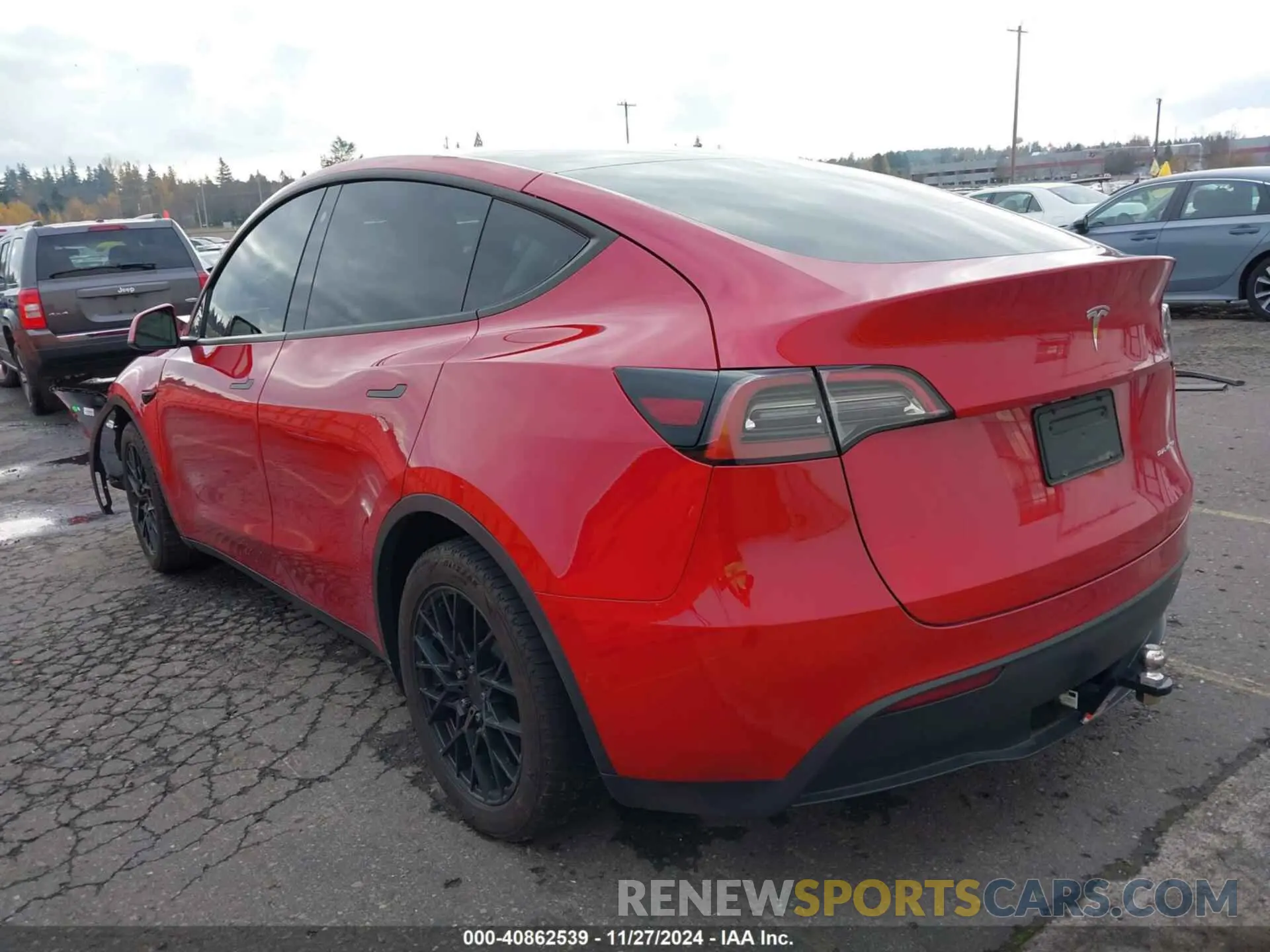 3 fotografías del automóvil dañado 5YJYGAEE4MF200475 TESLA MODEL Y 2021